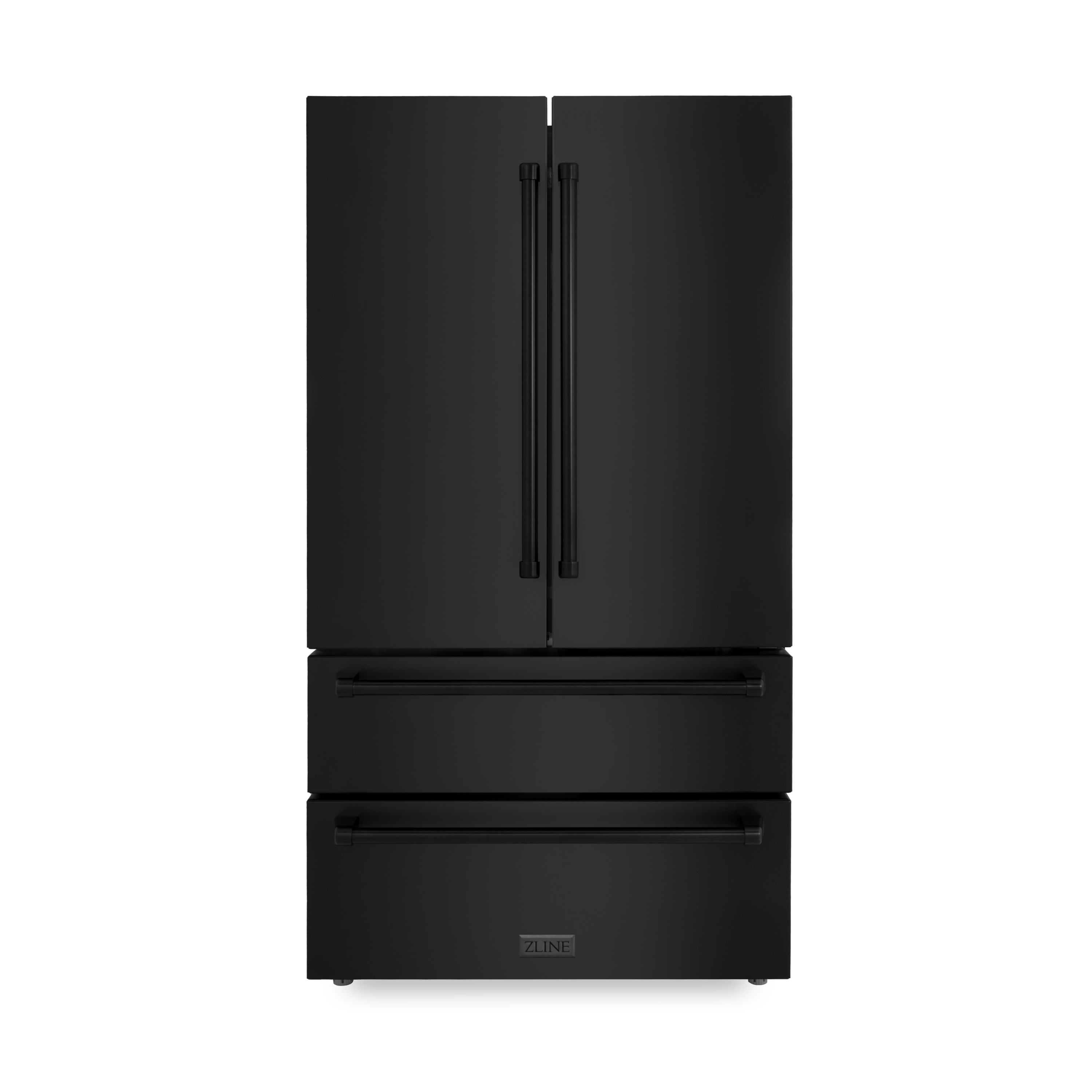 Refrigerador French Door de 4 puertas de profundidad de mostrador de 22.5 pies cúbicos con fabricador de hielo (Acero inoxidable negro resistente a las huellas dactilares) certificado ENERGY STAR - RFM-36-BS
