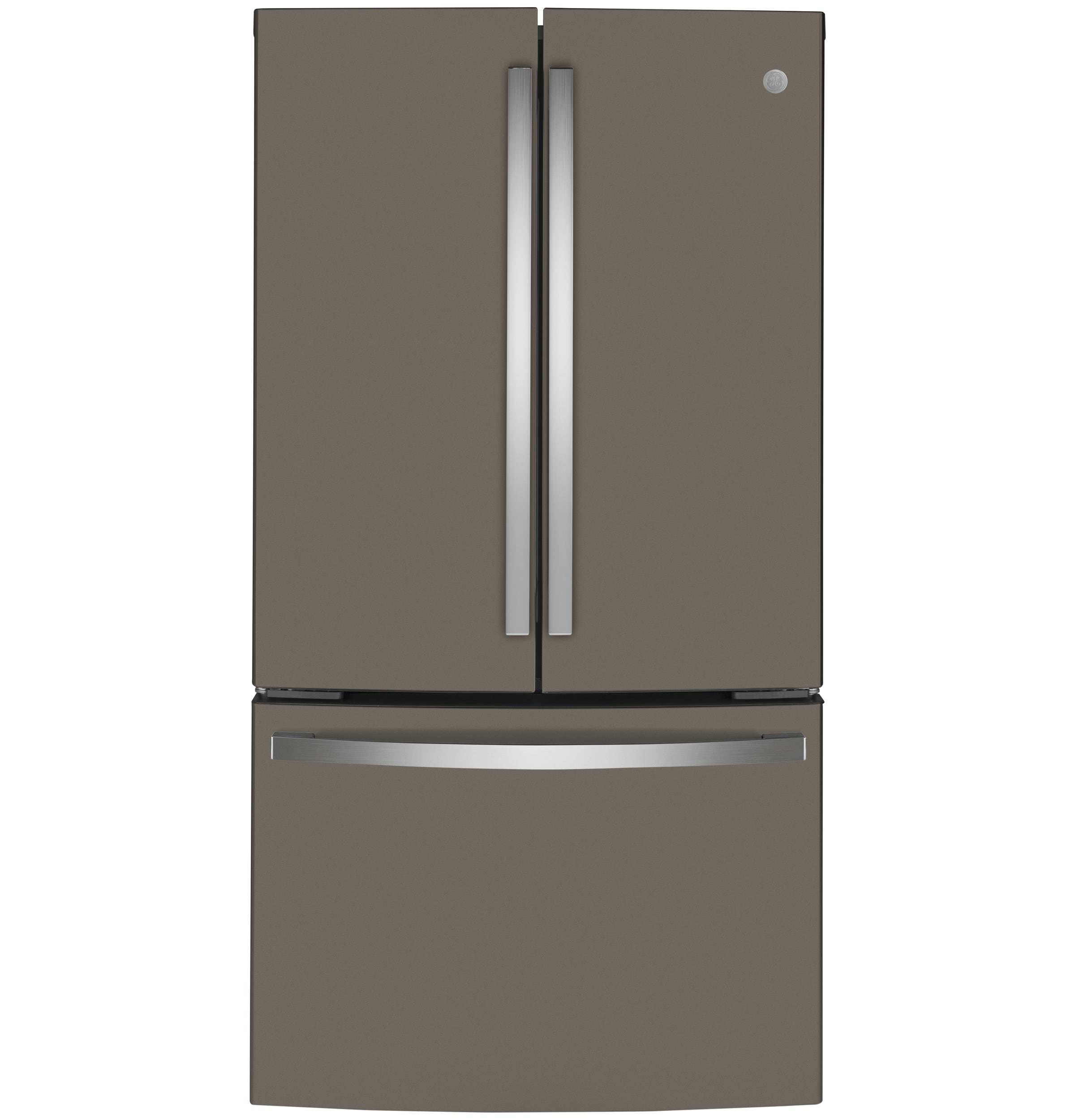 Refrigerador Francés de Puertas con 3 Puertas y Hielera GE Counter-Depth de 23.1 pies cúbicos ( Slate ) Certificado ENERGY STAR GWE23GMNES
