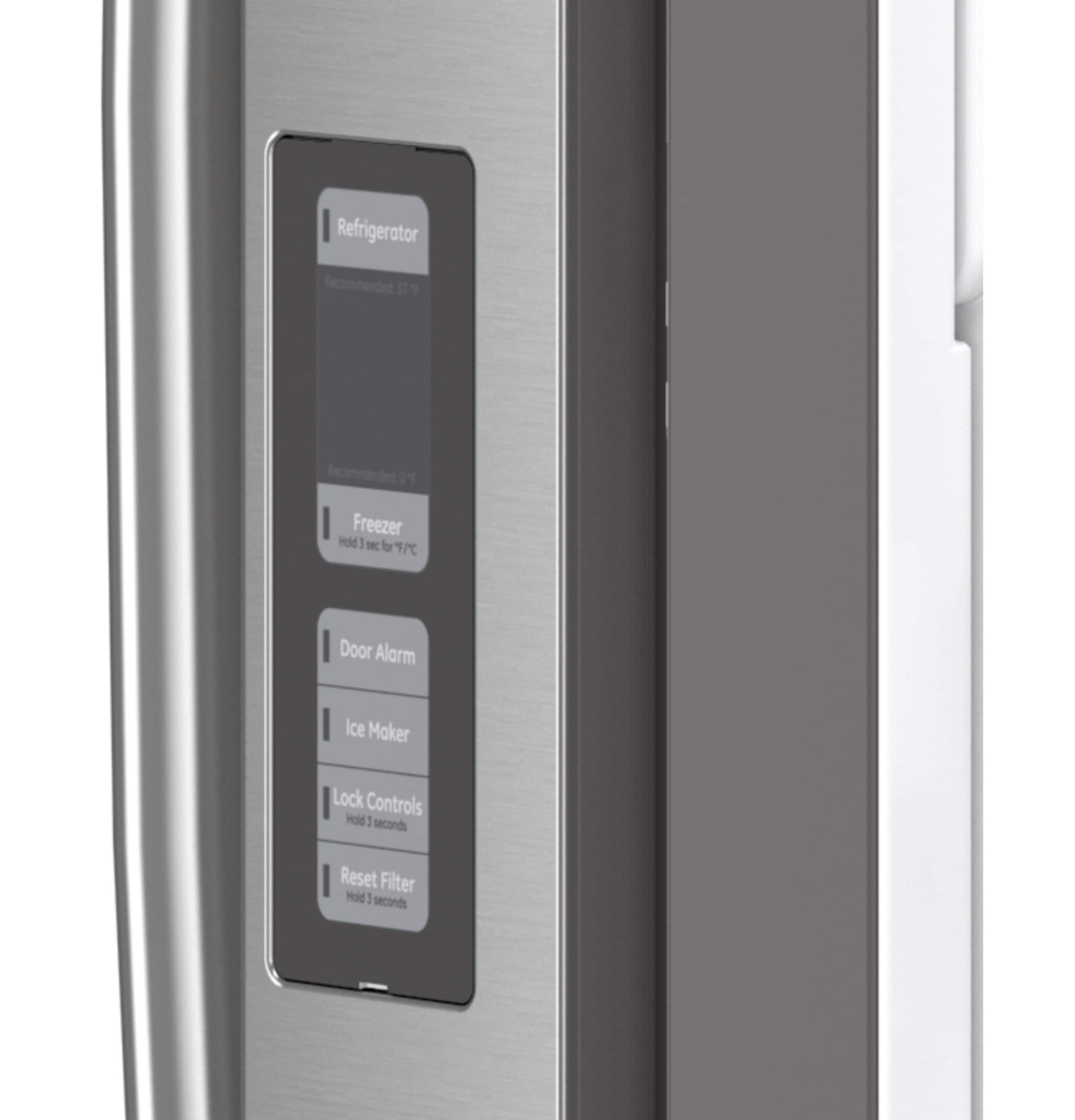 Refrigerador Francés de Puertas con 3 Puertas y Hielera GE Counter-Depth de 23.1 pies cúbicos ( Slate ) Certificado ENERGY STAR GWE23GMNES