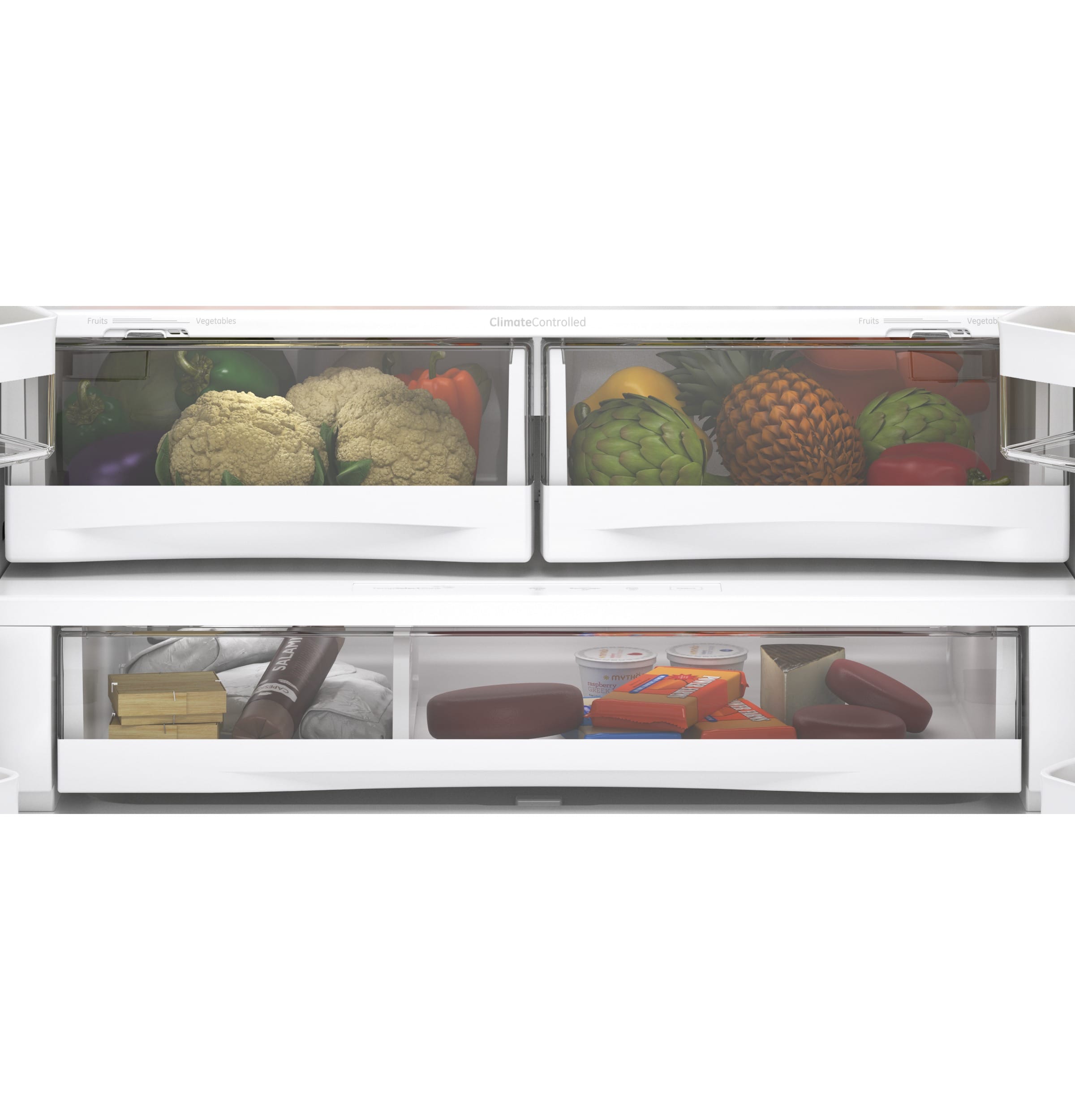 Refrigerador Francés de Puertas con 3 Puertas y Hielera GE Counter-Depth de 23.1 pies cúbicos ( Slate ) Certificado ENERGY STAR GWE23GMNES