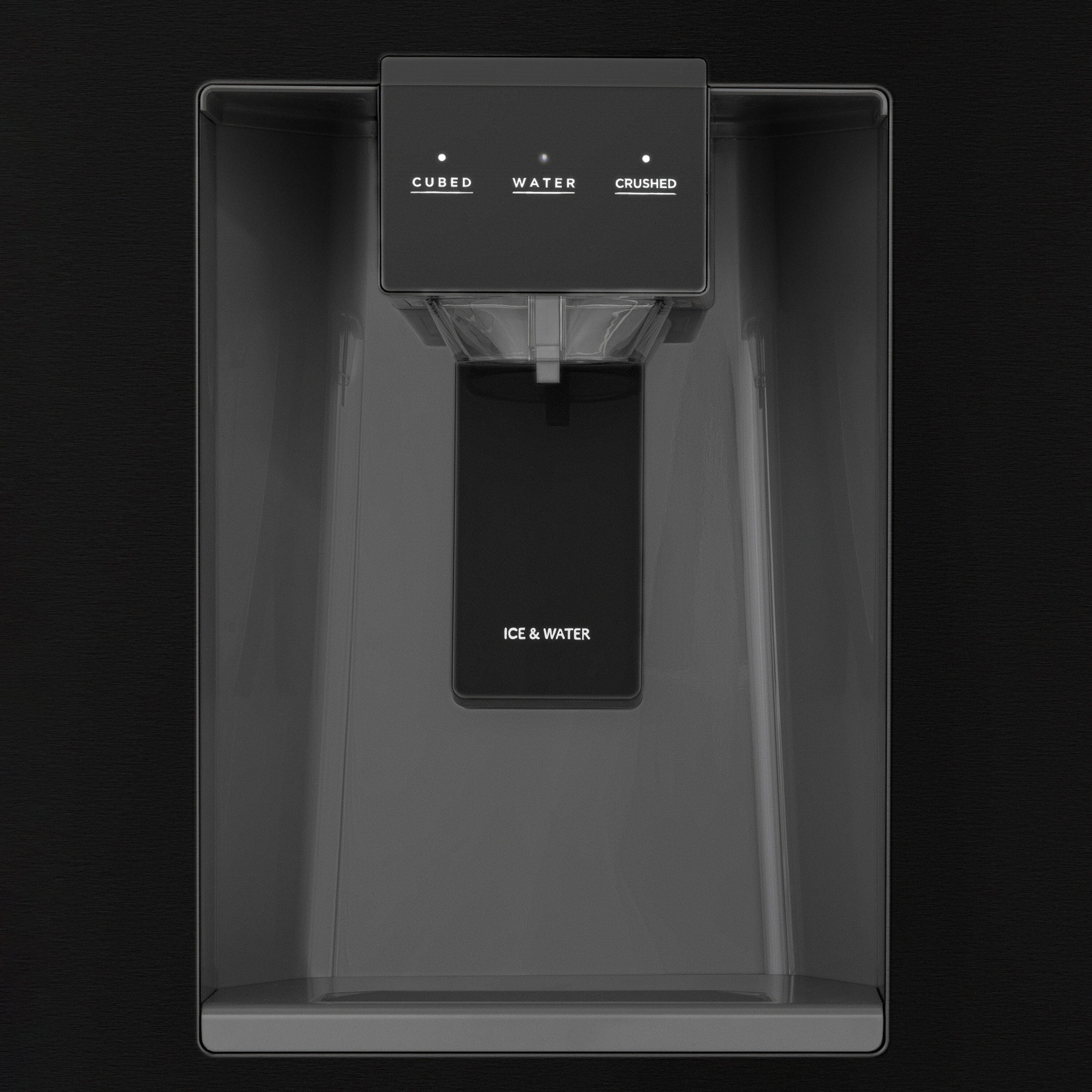 Refrigerador de Puerta Francesa de 4 Puertas ZLINE KITCHEN & BATH de Edición Autógrafa, con Dispensador de Hielo y Agua (Acero Inoxidable Negro Resistente a Huellas con Detalles en Oro Pulido) certificado ENERGY STAR de 21.6 pies cúbicos de profundidad de mostrador RFMZ-W-36-BS-G