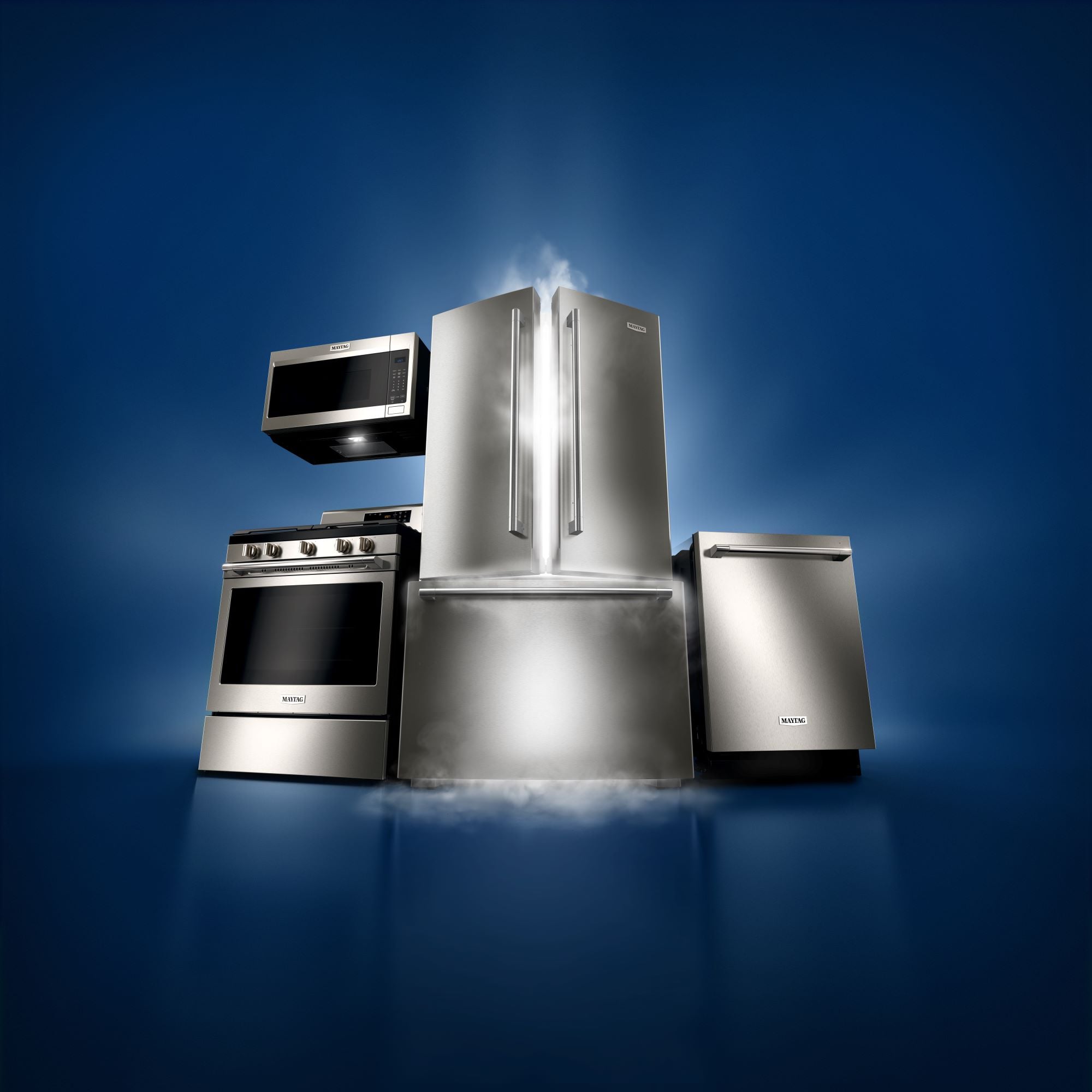 Refrigerador francés de 3 puertas estándar de Maytag con fabricador de hielo de 25.2 pies cúbicos (Acero Inoxidable Resistente a las Huellas Dactilares) MRFF4136RZ