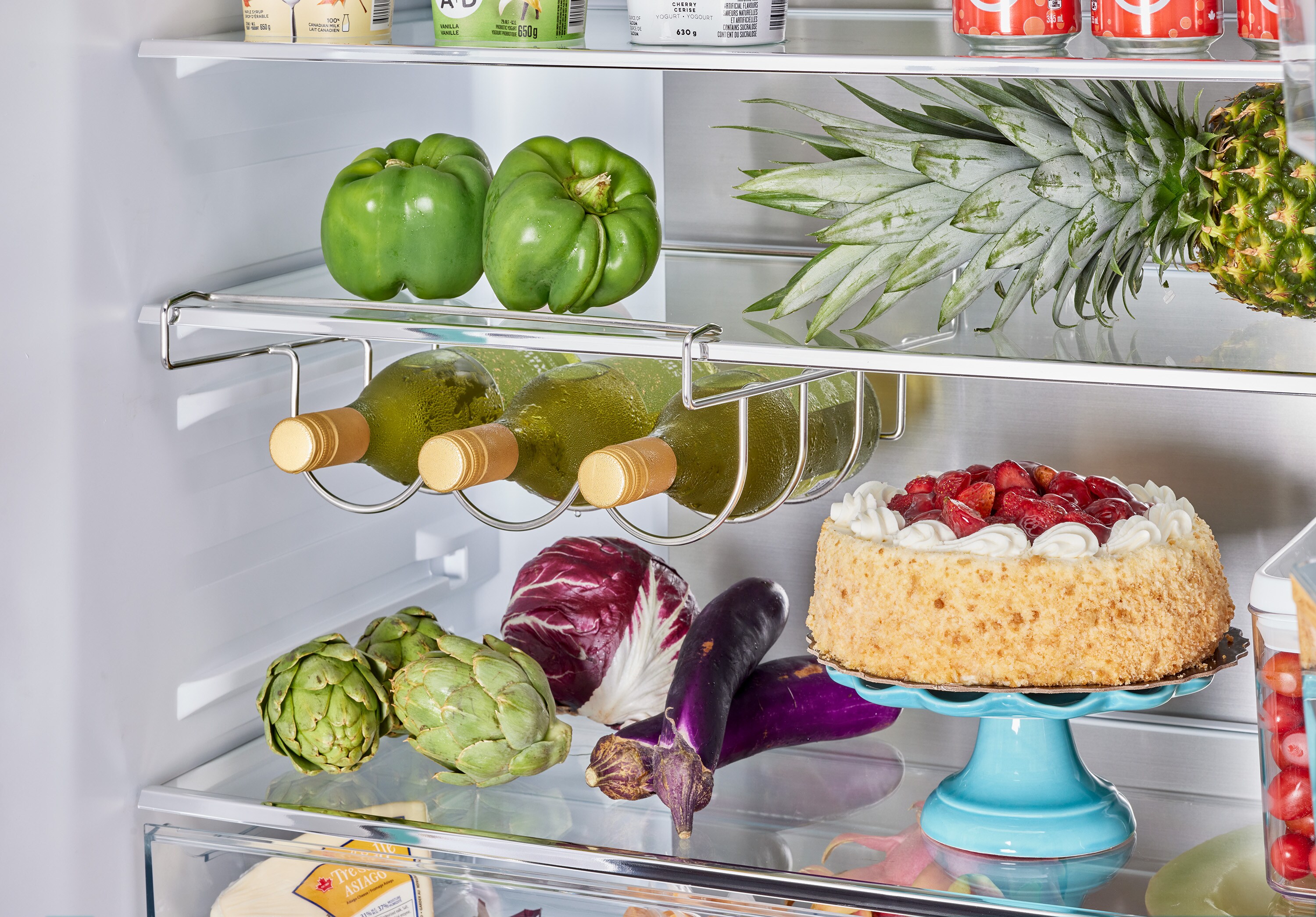 Refrigerador francés de 3 puertas estilo retro clásico UNIQUE con dispensador de hielo (Turquesa Bruma Oceánica)