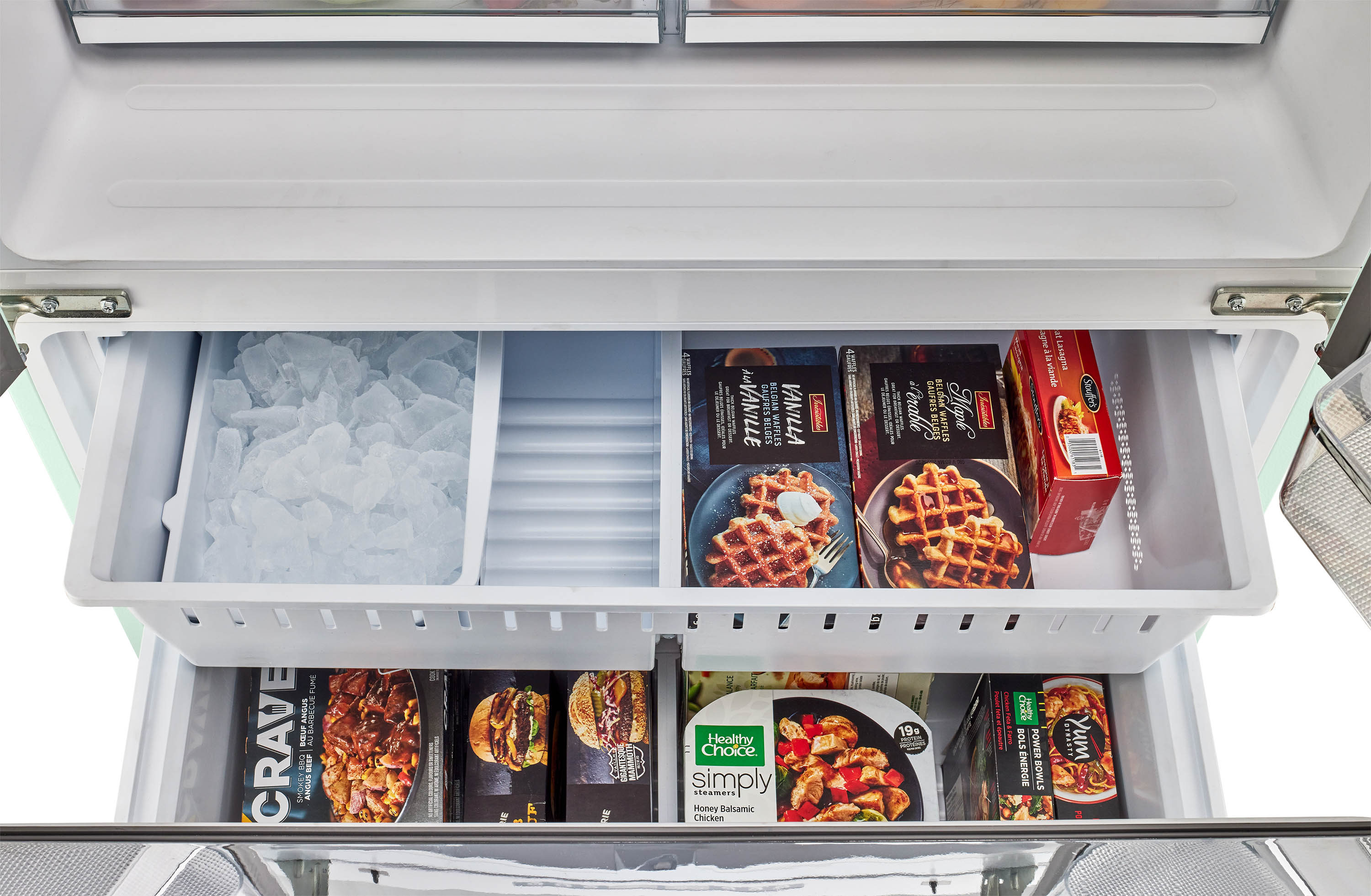 Refrigerador francés de 3 puertas retro clásico único de 21.4 pies cúbicos de profundidad de mostrador con fabricador de hielo y dispensador de hielo (Verde Menta de Verano) Certificado ENERGY STAR UGP-595L LG AC