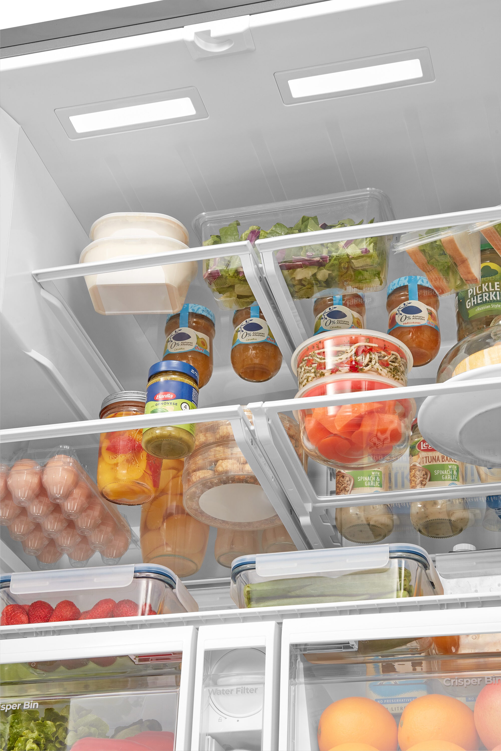 Refrigerador francés de puerta triple de profundidad estándar de 28.6 pies cúbicos con fabricador de hielo y dispensador de agua y hielo (acero inoxidable) certificado por ENERGY STAR 4675625