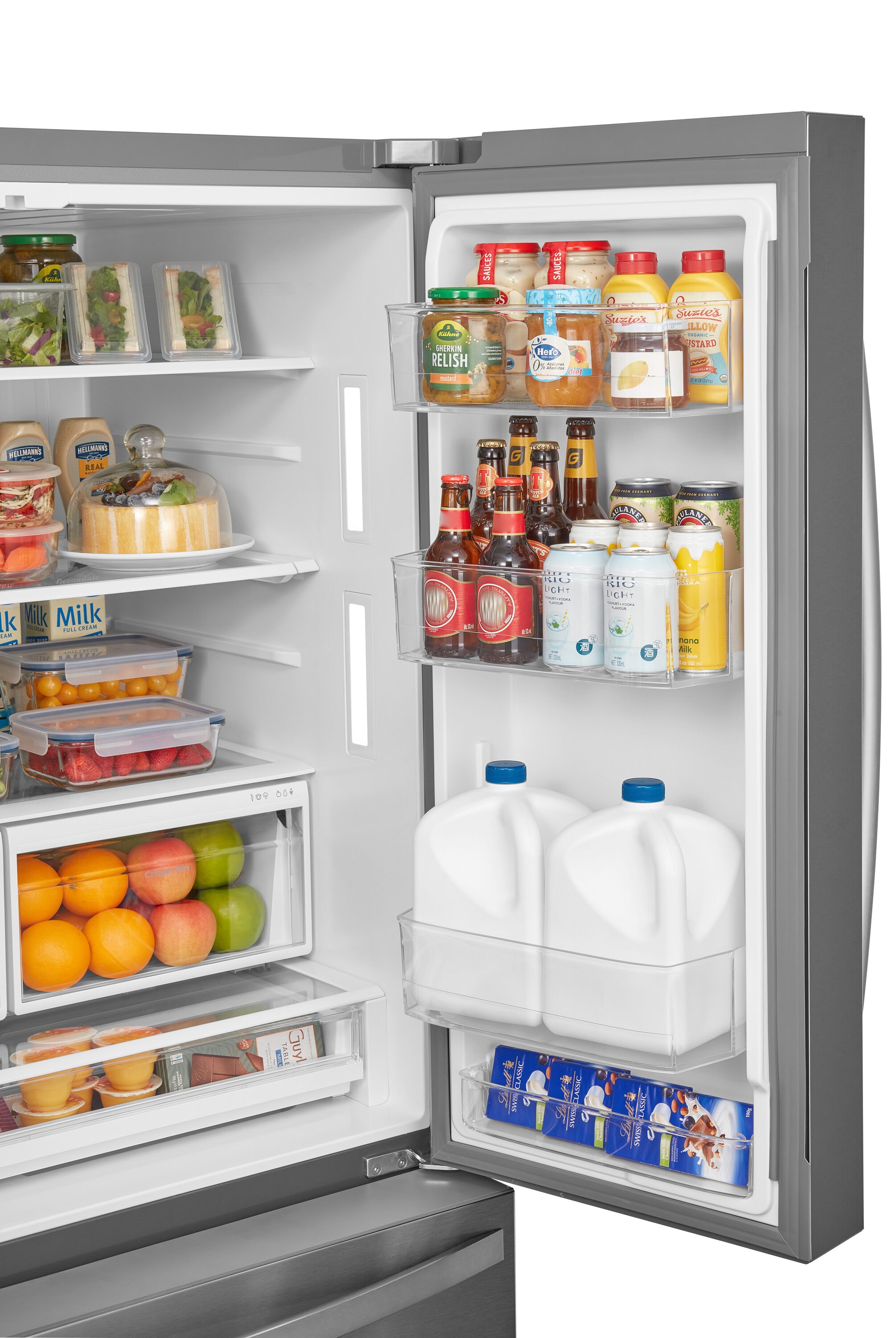 Refrigerador francés de puerta triple de profundidad estándar de 28.6 pies cúbicos con fabricador de hielo y dispensador de agua y hielo (acero inoxidable) certificado por ENERGY STAR 4675625