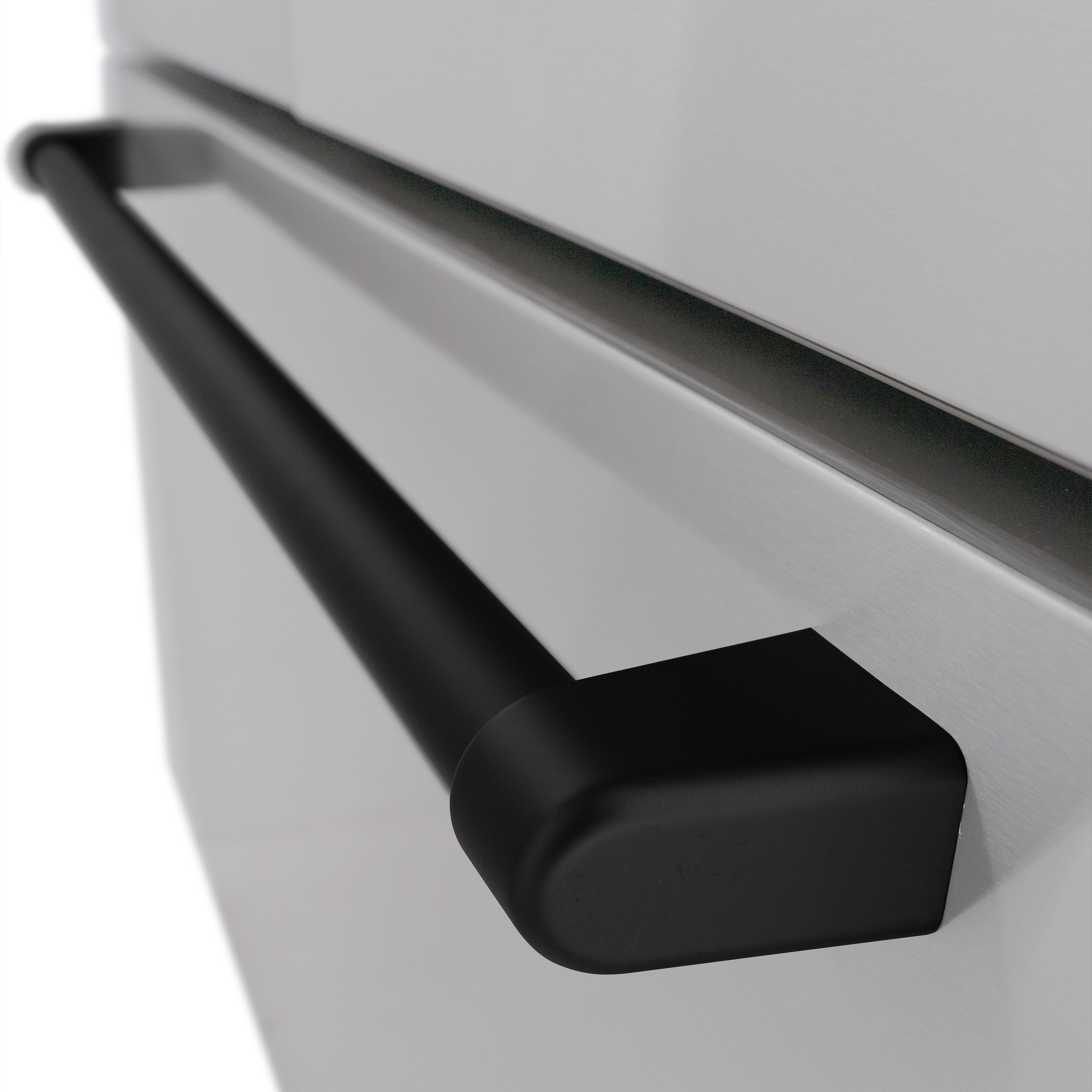 Refrigerador Tipo Francés de 3 Puertas con Dispensador de Hielo y Agua (Acero Inoxidable con Mango Negro Mate) con Certificación ENERGY STAR de 28.9 pies cúbicos de Profundidad Estándar de ZLINE KITCHEN & BATH (RSMZ-W-36-MB)