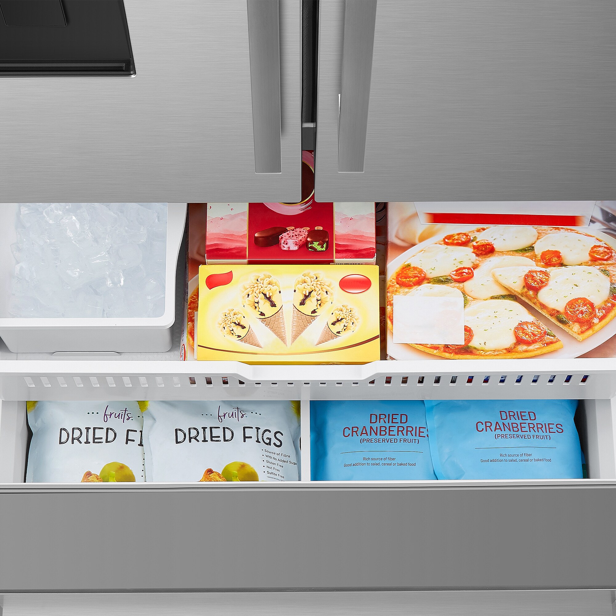 Refrigerador Francés de Puerta Triple de 22.4 pies cúbicos de Profundidad de Mostrador con Fabricador de Hielo y Dispensador de Agua (Acero Inoxidable) Certificado ENERGY STAR