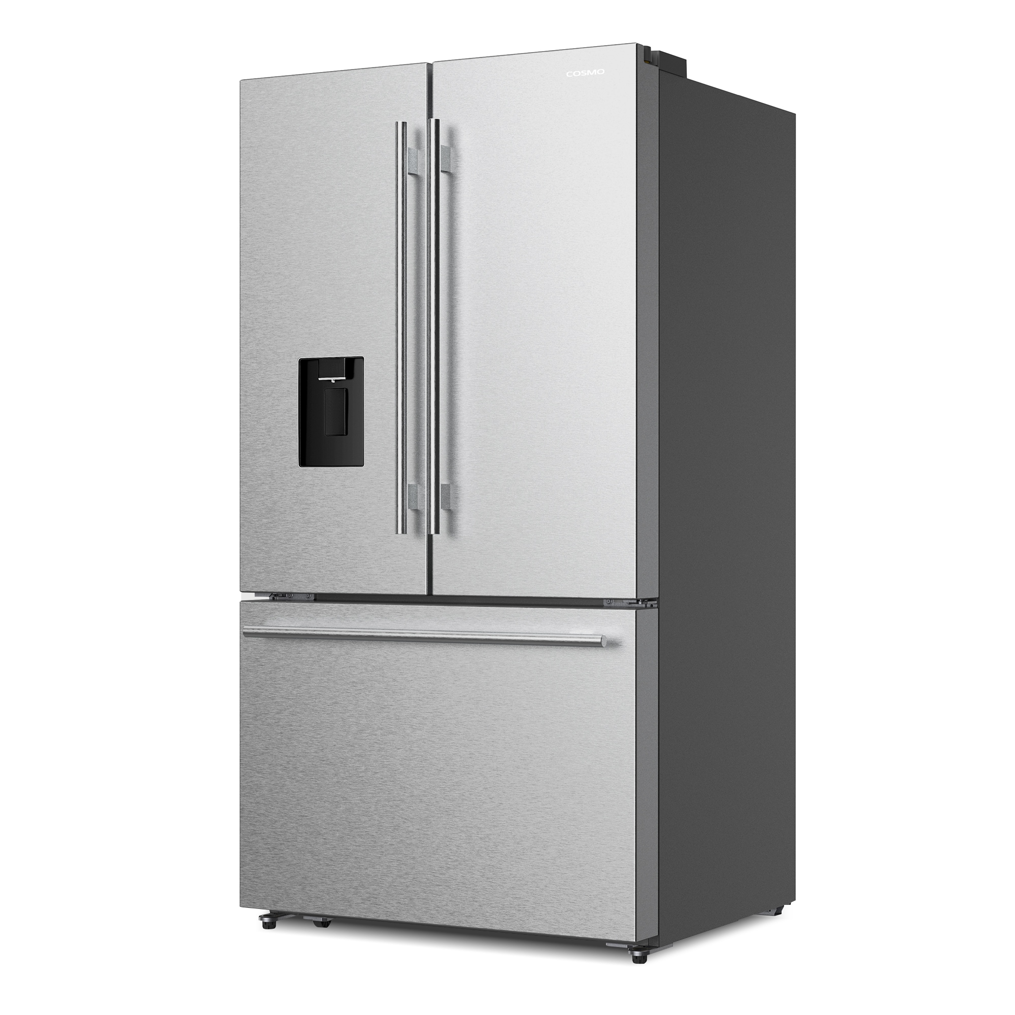 Refrigerador Francés de Puerta Triple de 22.4 pies cúbicos de Profundidad de Mostrador con Fabricador de Hielo y Dispensador de Agua (Acero Inoxidable) Certificado ENERGY STAR