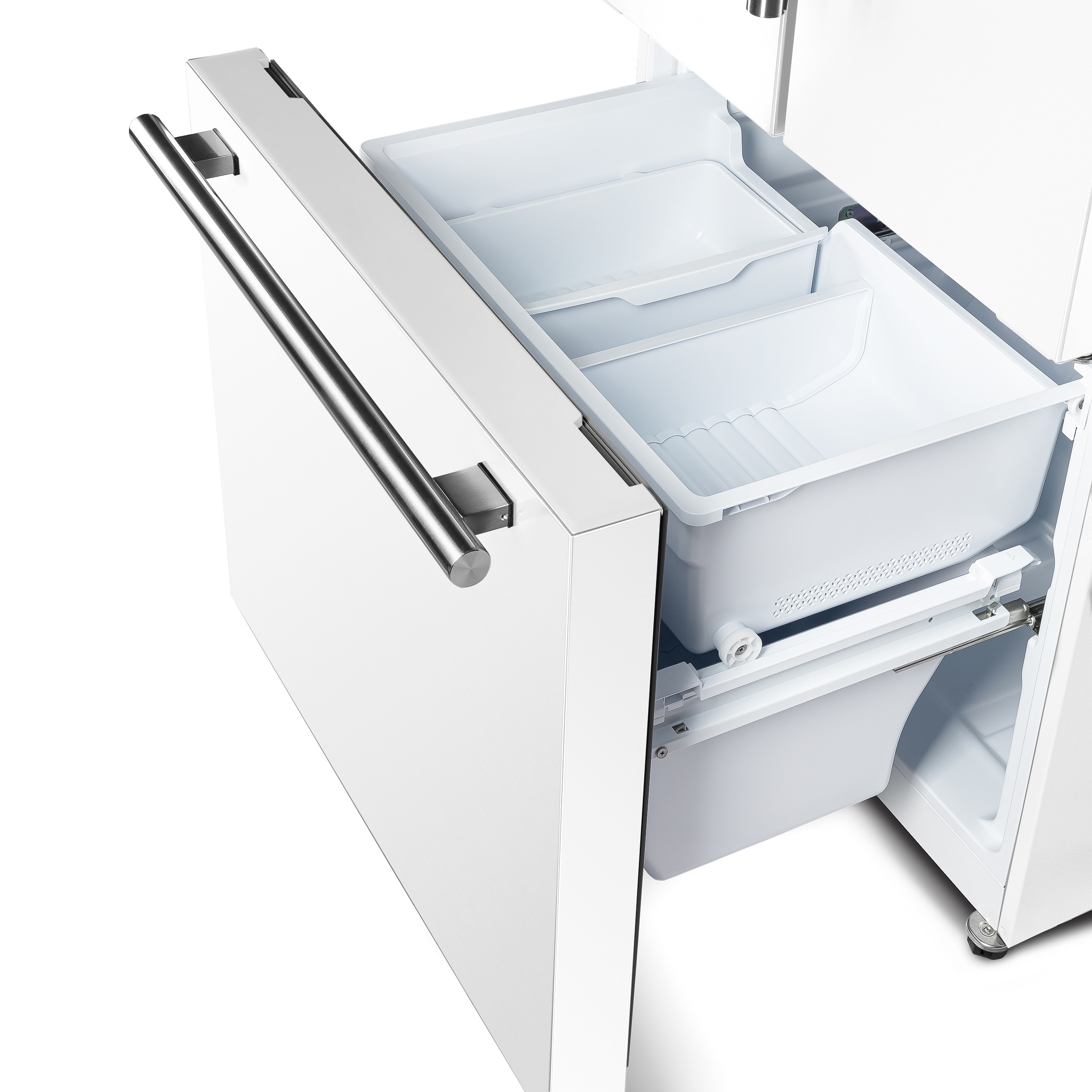Refrigerador Francés de Puerta con Dispensador de Hielo "Gallipoli" de Espresso para Mostrador con 17.5 pies cúbicos de Capacidad y Certificación ENERGY STAR - Blanco