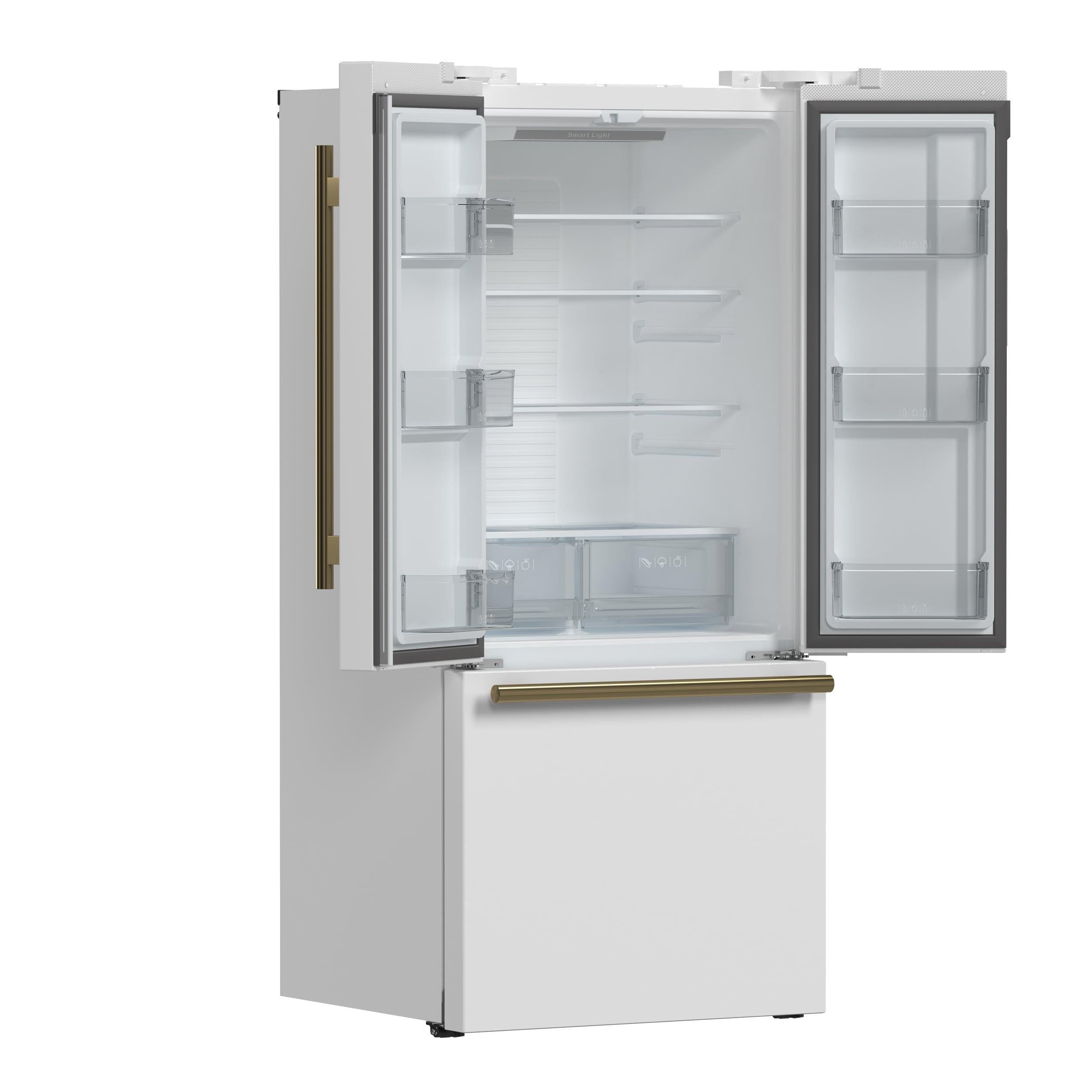 Refrigerador Francés de Puerta con Dispensador de Hielo "Gallipoli" de Espresso para Mostrador con 17.5 pies cúbicos de Capacidad y Certificación ENERGY STAR - Blanco