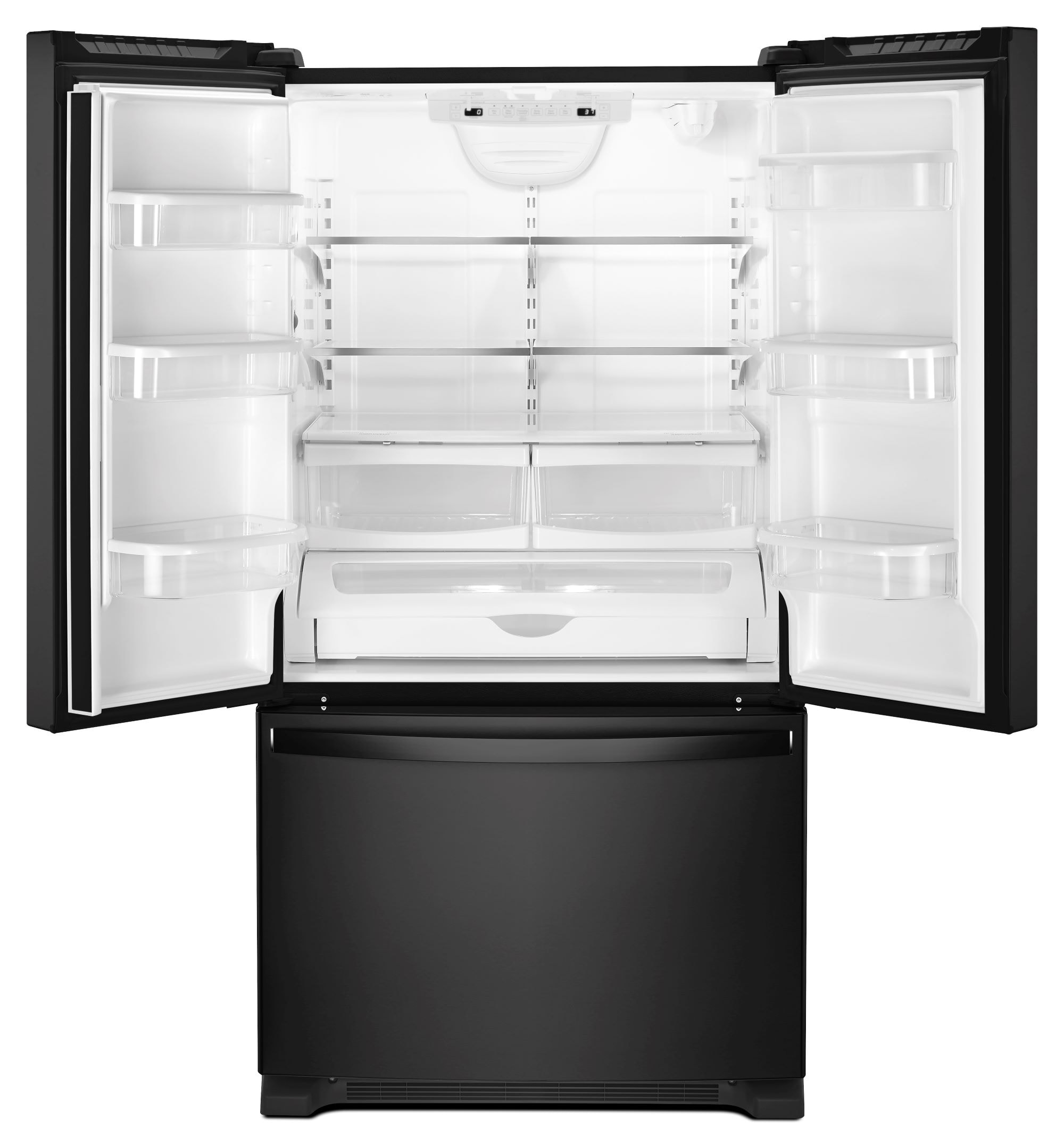 Refrigerador Francés de Puertas Triples con profundidad estándar de 22.1 pies cúbicos (Negro) Certificado ENERGY STAR