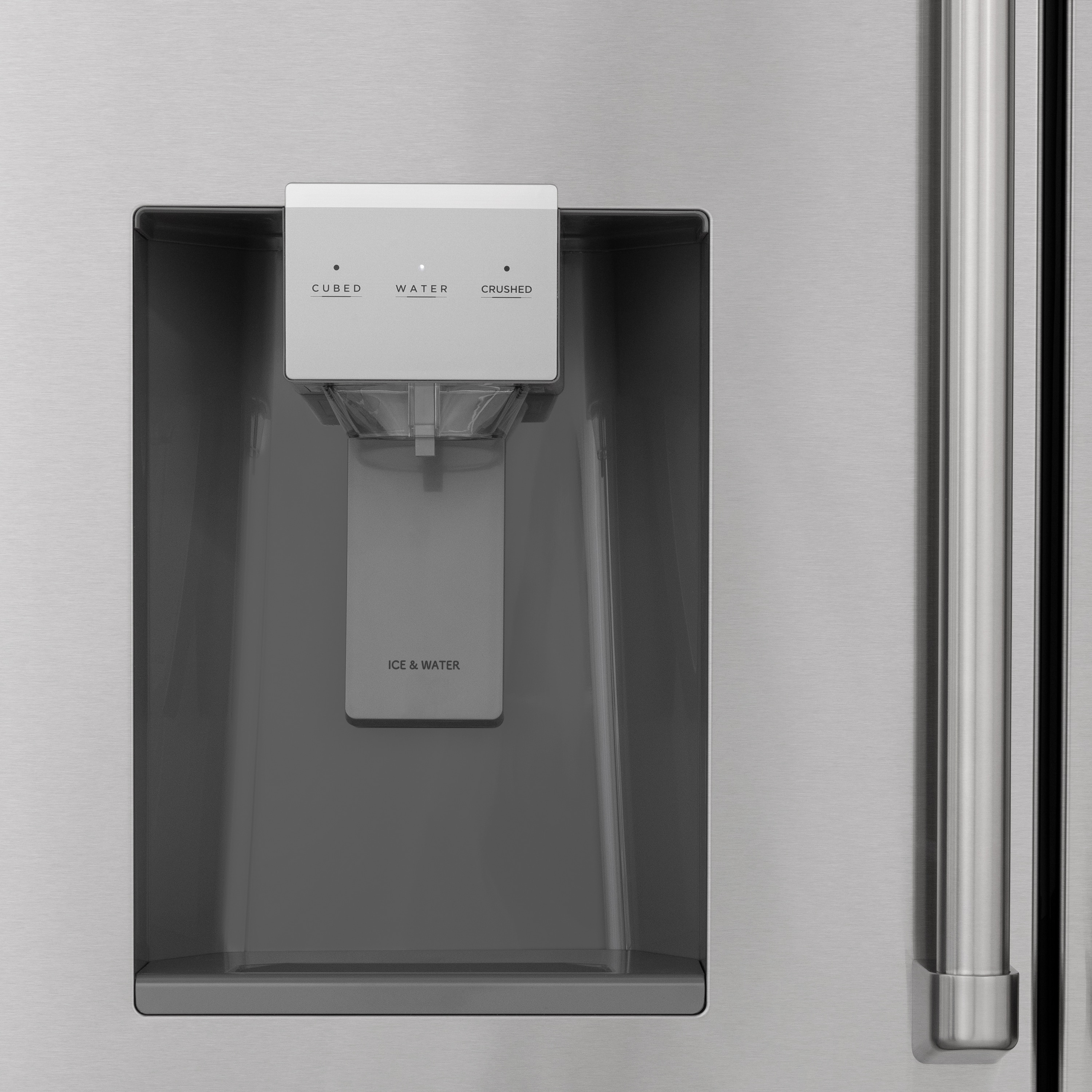 Refrigerador de Puertas Francesas de 4 Puertas ZLINE KITCHEN & BATH de Profundidad de Encimera de 21.6 pies cúbicos con Dispensador de Hielo y Agua (Acero Inoxidable Resistente a las Huellas Dactilares) Certificado ENERGY STAR RFM-W-WF-36.