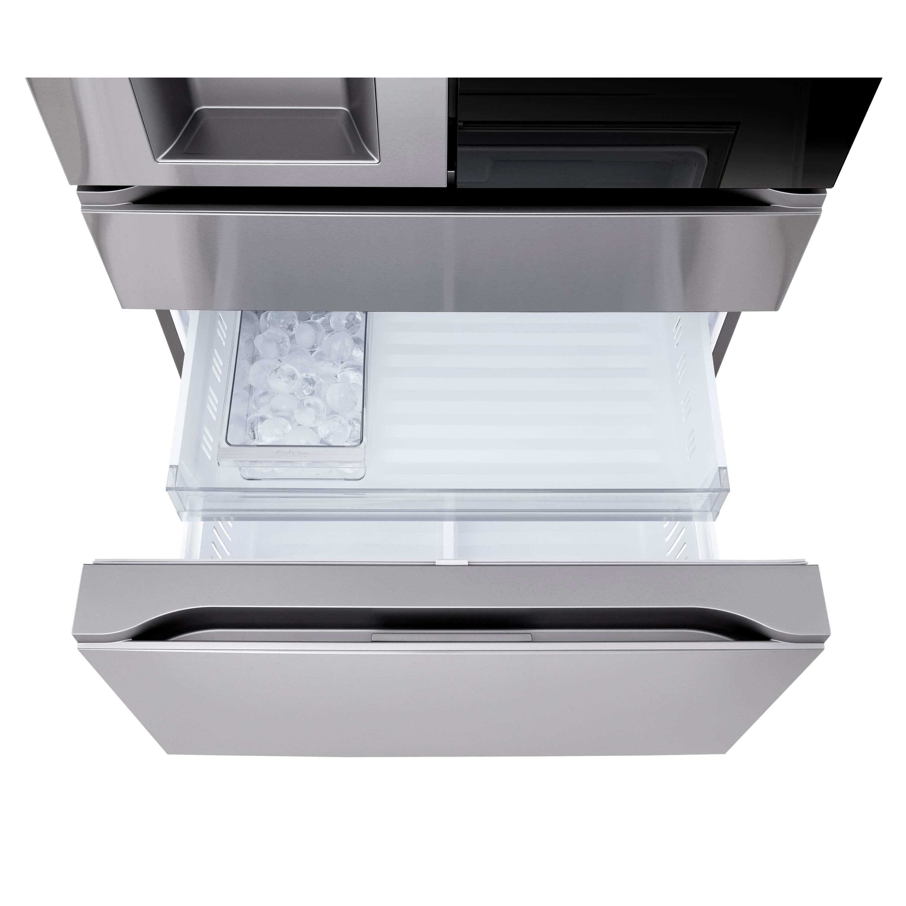 Refrigerador francés de 4 puertas LG InstaView MyColor de 28.6 pies cúbicos de profundidad estándar, con doble fabricador de hielo, dispensador de agua y hielo, y puerta dentro de puerta (Acero Inoxidable PrintProof), compatible con tecnología inteligente ENERGY STAR certificada LF29S8365S