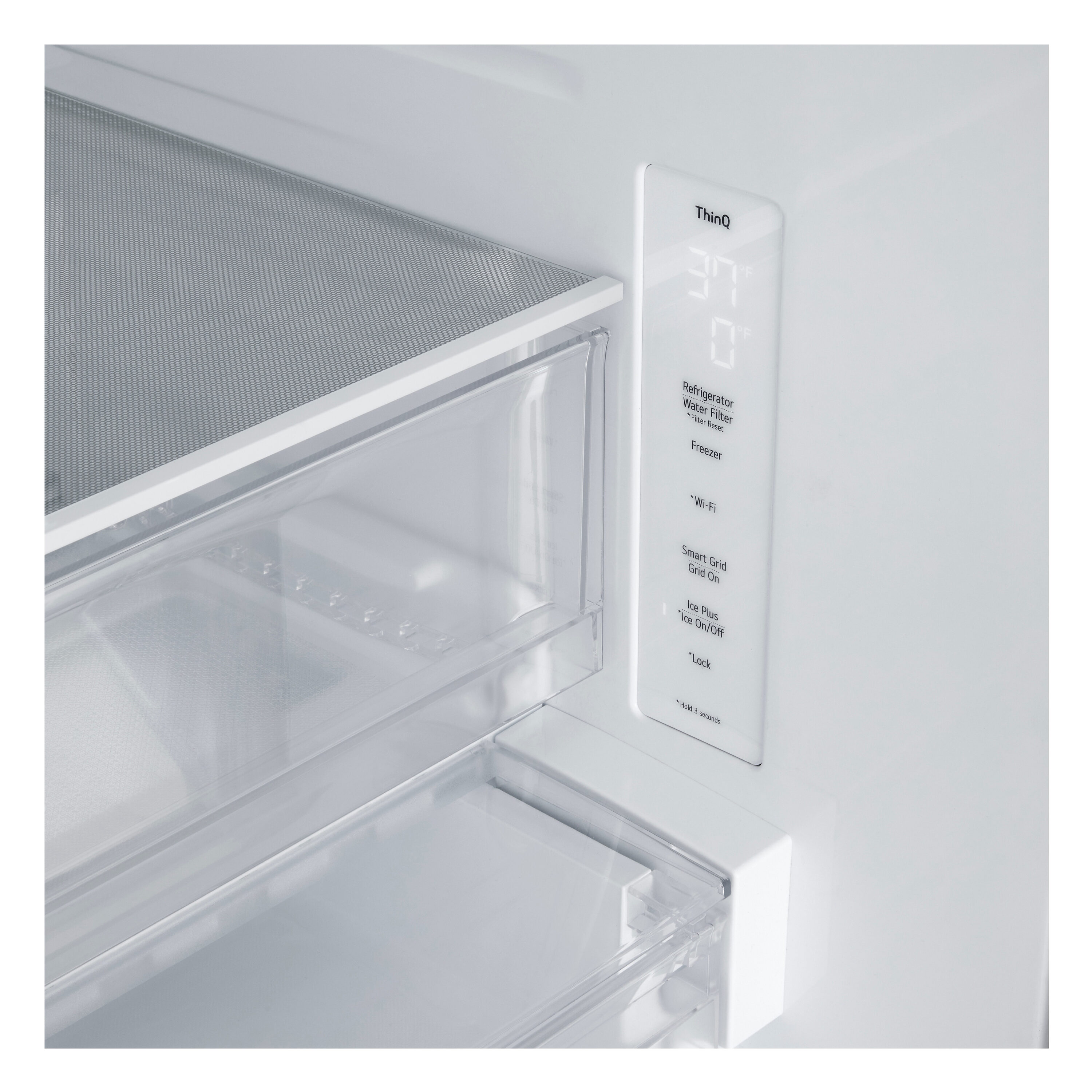 Refrigerador francés de 3 puertas LG de 20.8 pies cúbicos de profundidad de mostrador con máquina de hielo (Acero Inoxidable PrintProof) Certificado ENERGY STAR LF21G6200S