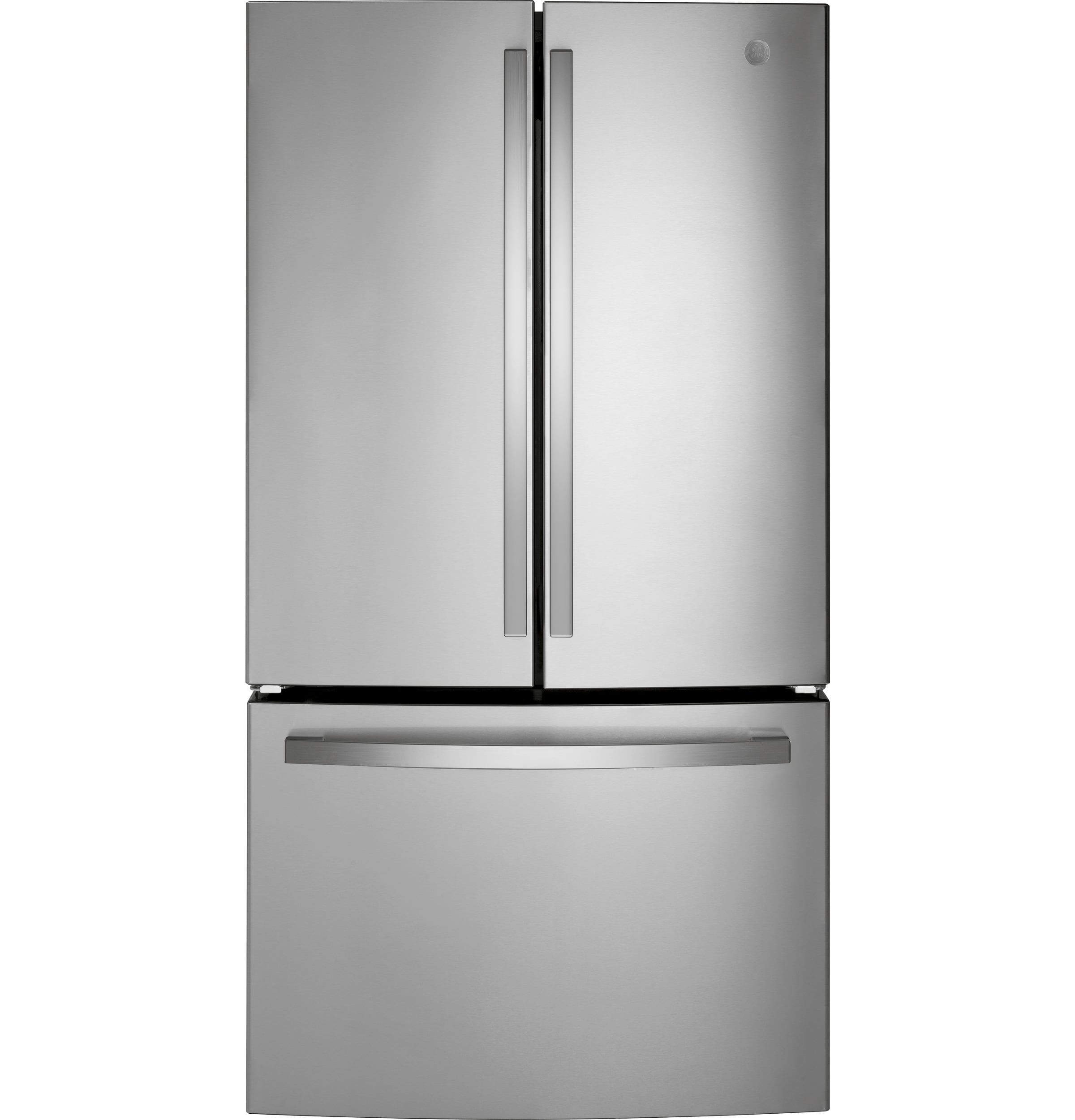 Refrigerador francés de 3 puertas y 21.9 pies cúbicos de profundidad de mostrador con fábrica de hielo y dispensador de agua (acero inoxidable) certificado ENERGY STAR