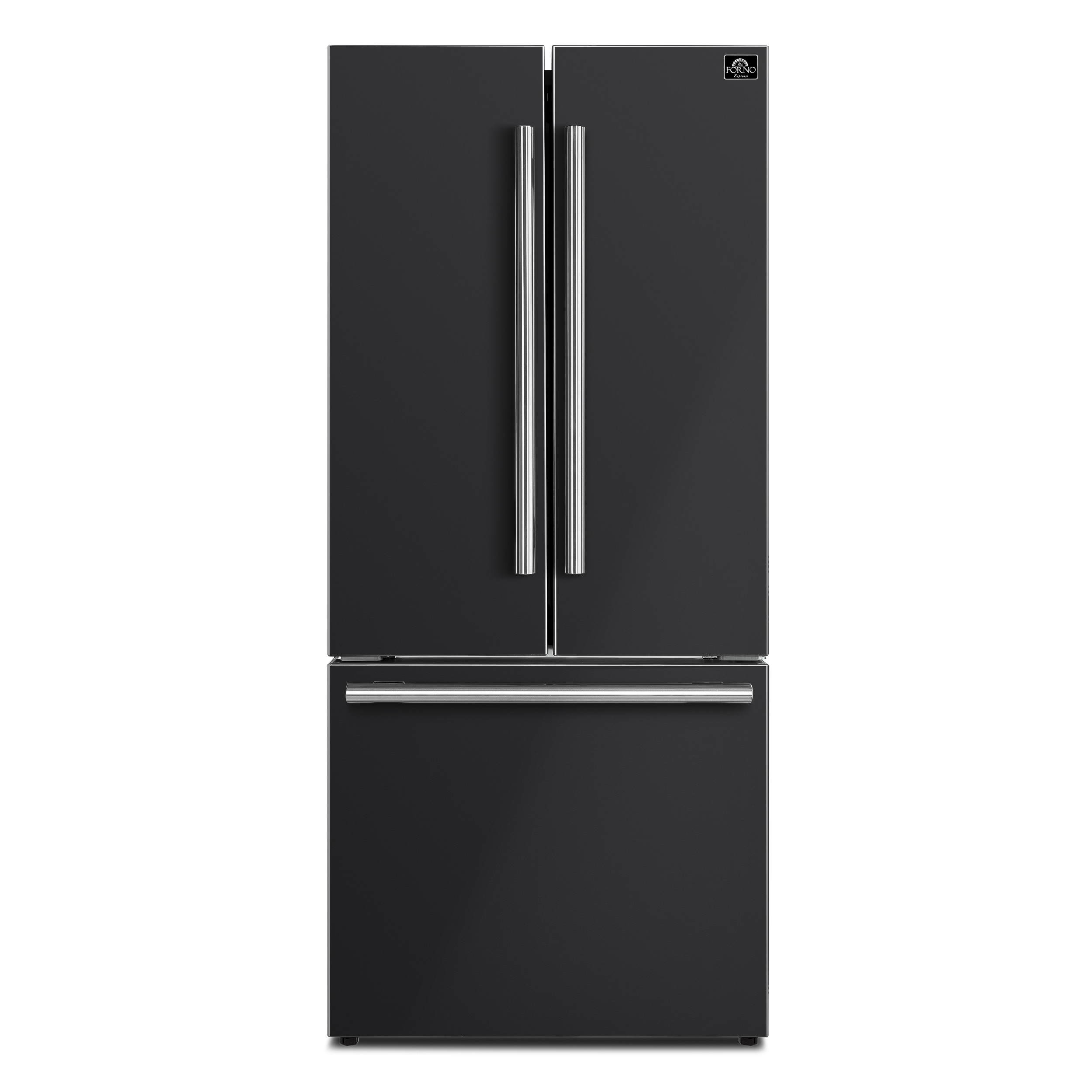 Refrigerador francés de puertas triples de 17.5 pies cúbicos con máquina de hielo y dispensador de hielo, color negro - Certificado ENERGY STAR