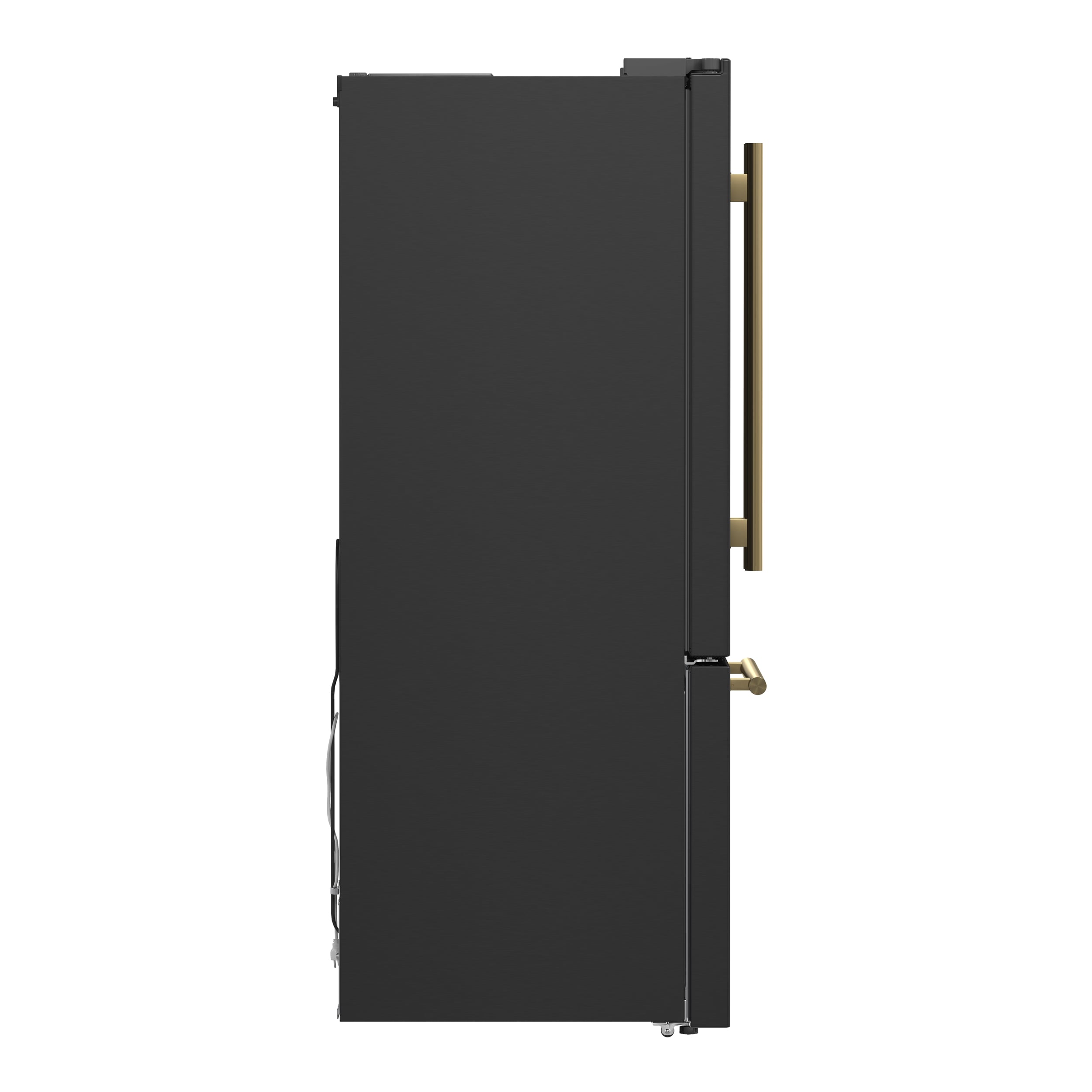 Refrigerador francés de puertas triples de 17.5 pies cúbicos con máquina de hielo y dispensador de hielo, color negro - Certificado ENERGY STAR