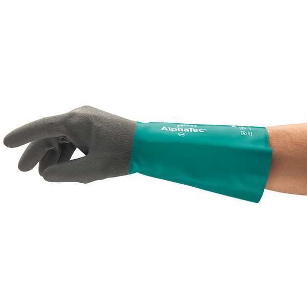 Guantes químicos resistentes Ansell de 15", de nitrilo, 10, 1 par - 58-435