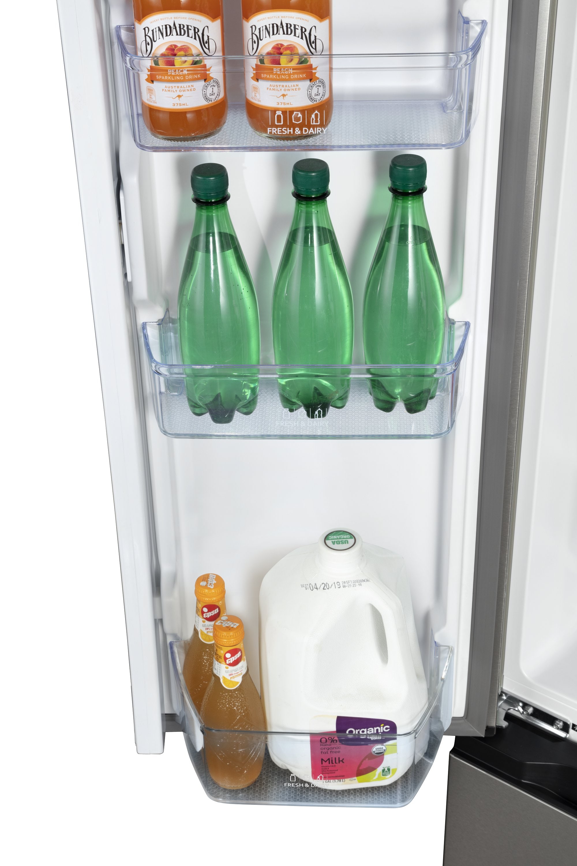 Refrigerador de Puerta Francesa de 3 Puertas con Profundidad de Mostrador de Hamilton Beach (Acero Inoxidable) Certificado ENERGY STAR HZ4051