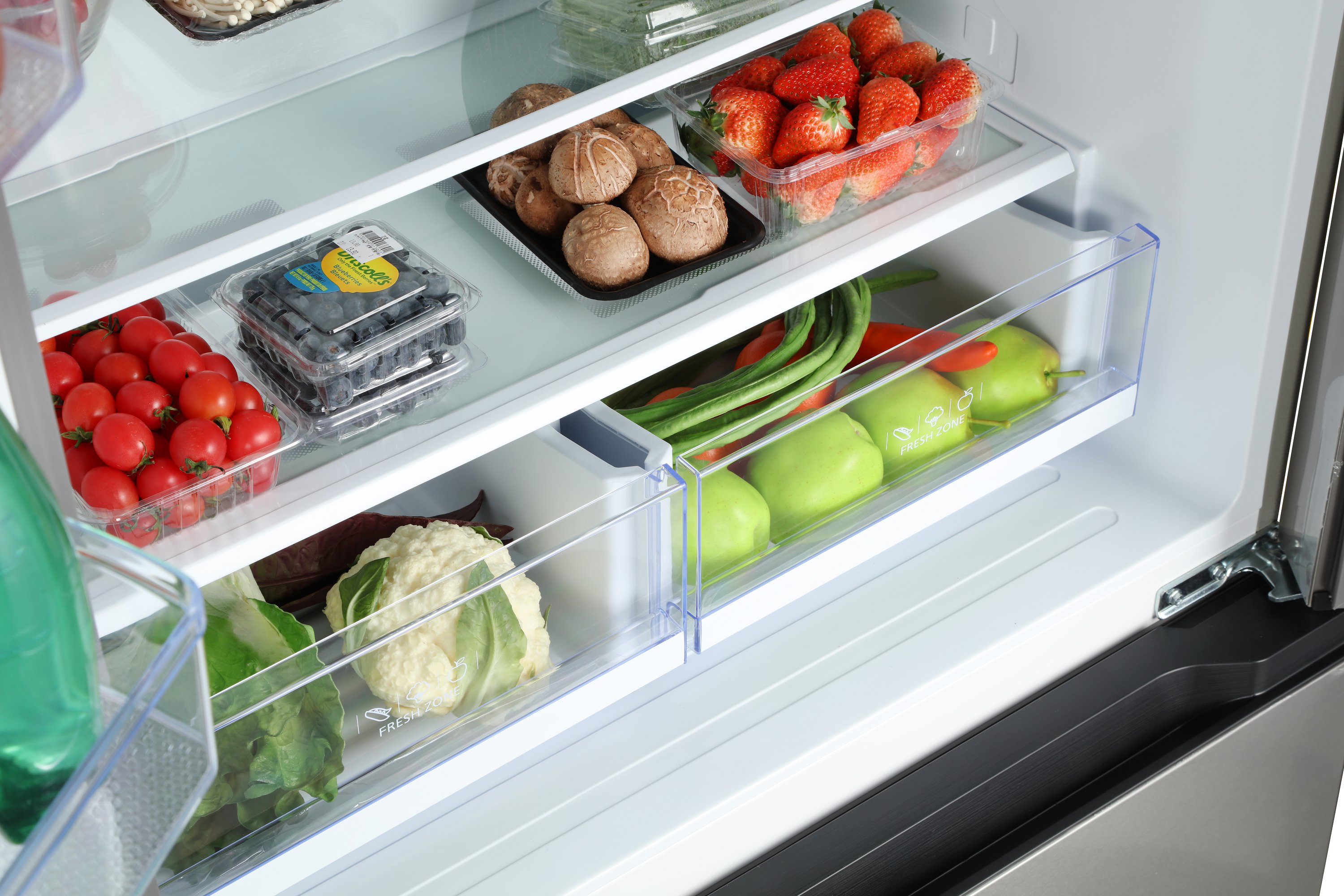 Refrigerador de Puerta Francesa de 3 Puertas con Profundidad de Mostrador de Hamilton Beach (Acero Inoxidable) Certificado ENERGY STAR HZ4051