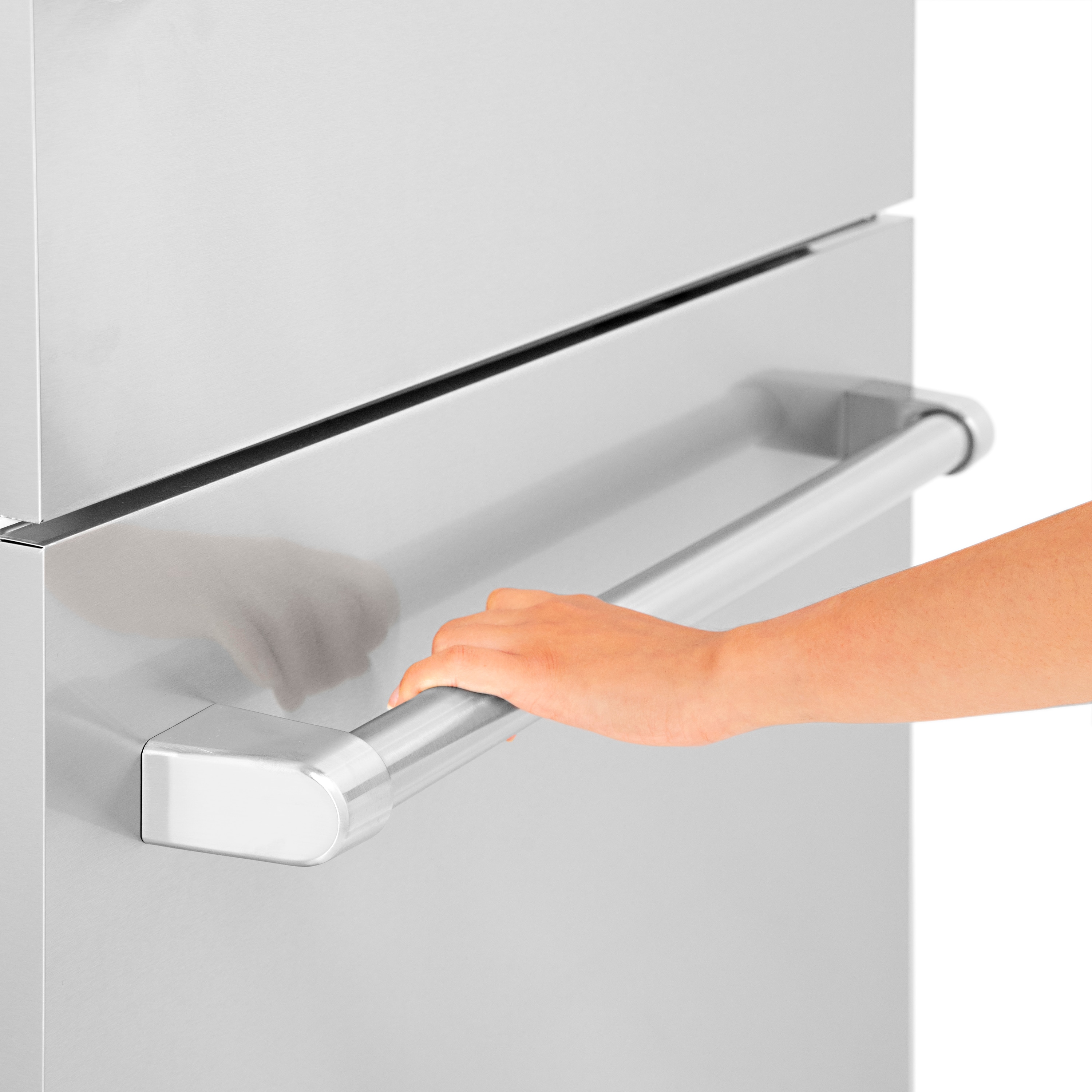 Refrigerador empotrado de puertas francesas ZLINE KITCHEN & BATH de 19.6 pies cúbicos de capacidad y profundidad de mostrador con fabricador de hielo, dispensador de agua y certificación ENERGY STAR (Acero inoxidable) RBIV-304-36