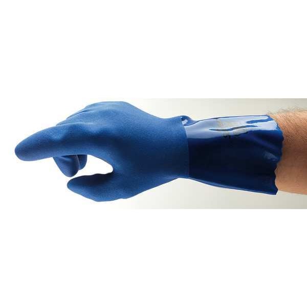 Guantes químicos resistentes Ansell de 12 pulgadas, PVC, 9, 1 par - 04-644