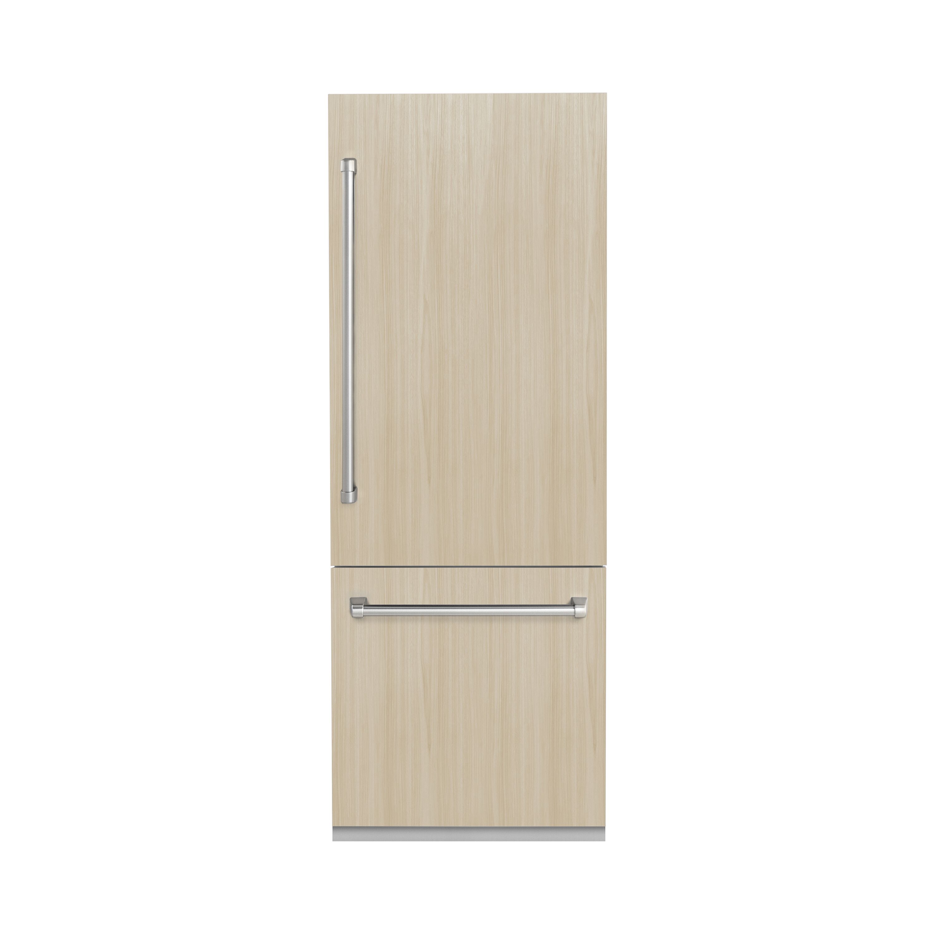 Refrigerador empotrado de puertas francesas ZLINE KITCHEN & BATH de 19.6 pies cúbicos de profundidad de mostrador con fabricador de hielo y despachador de agua y hielo (listo para panel) certificado ENERGY STAR RBIVZ-36-MB