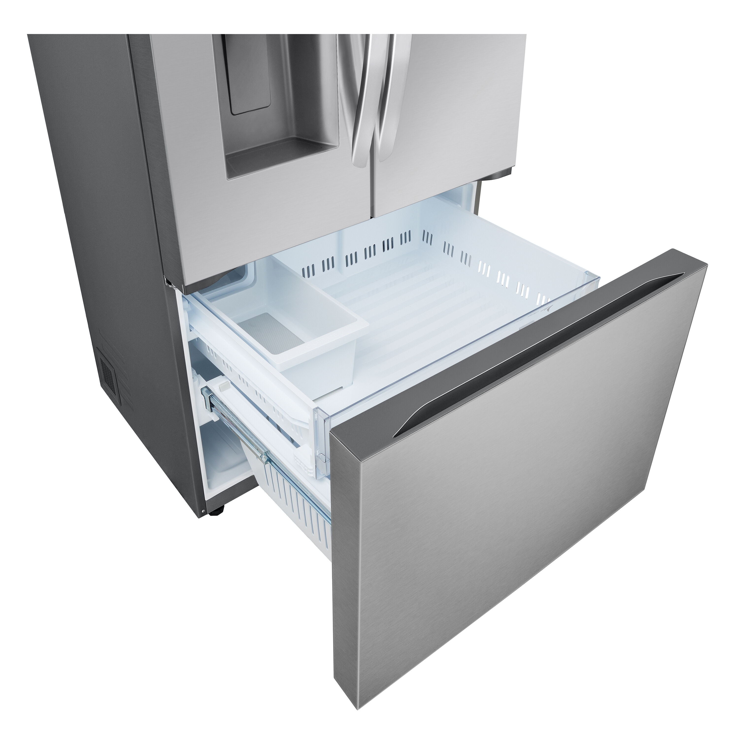 Refrigerador de puertas francesas LG con fabricador de hielo artesanal en el congelador de profundidad estándar de 30.7 pies cúbicos con dispensador de agua y hielo (Acero inoxidable) Compatible con Smart ENERGY STAR Certificado LL31H6530S