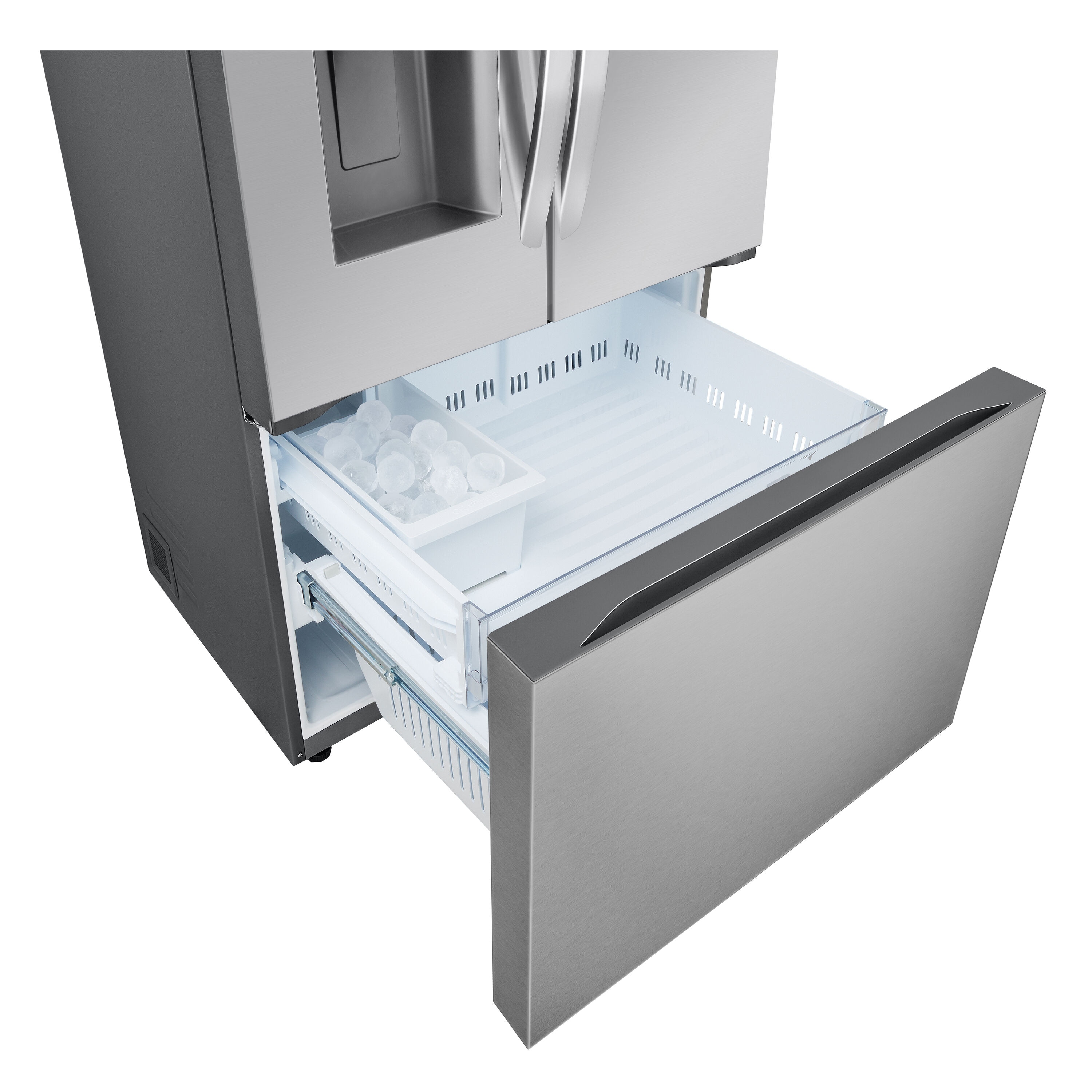 Refrigerador de puertas francesas LG con fabricador de hielo artesanal en el congelador de profundidad estándar de 30.7 pies cúbicos con dispensador de agua y hielo (Acero inoxidable) Compatible con Smart ENERGY STAR Certificado LL31H6530S