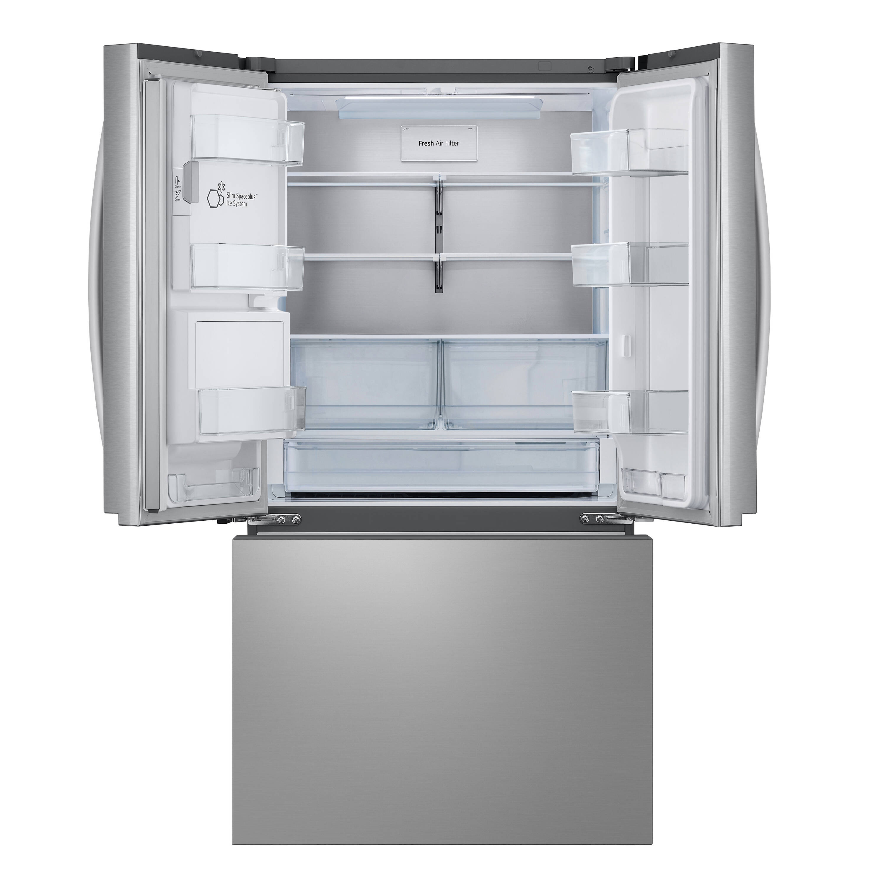 Refrigerador de puertas francesas LG con fabricador de hielo artesanal en el congelador de profundidad estándar de 30.7 pies cúbicos con dispensador de agua y hielo (Acero inoxidable) Compatible con Smart ENERGY STAR Certificado LL31H6530S