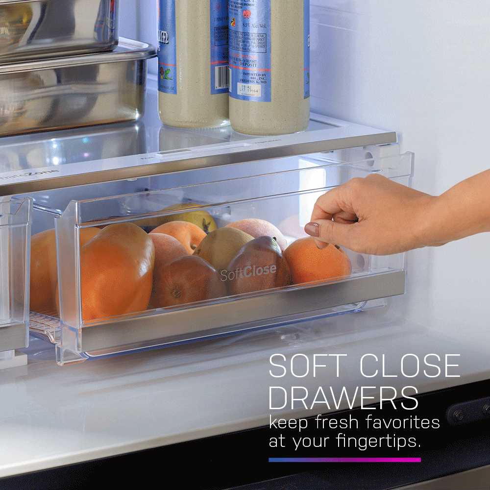 Refrigerador de Puertas Francesas GE Profile de 23.2 pies cúbicos de Profundidad de Mostrador, Compatible con Smart (Acero Inoxidable) con Fabricador de Hielo y Dispensador de Agua, Certificado ENERGY STAR