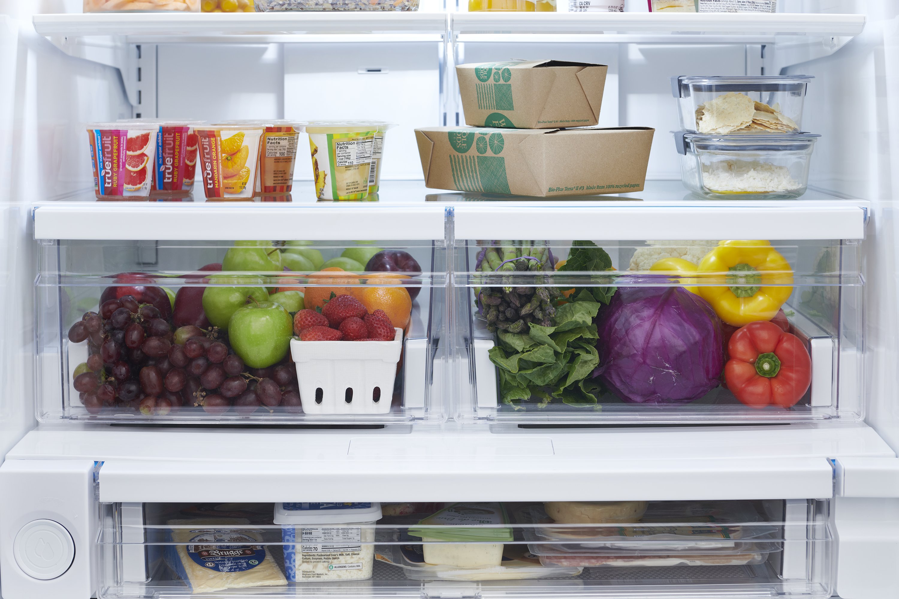 Refrigerador Francés de 3 Puertas de Profundidad Estándar de 28.8 pies cúbicos con Fabricador de Hielo y Dispensador de Agua (Acero Inoxidable Anti-huellas) Certificado ENERGY STAR.