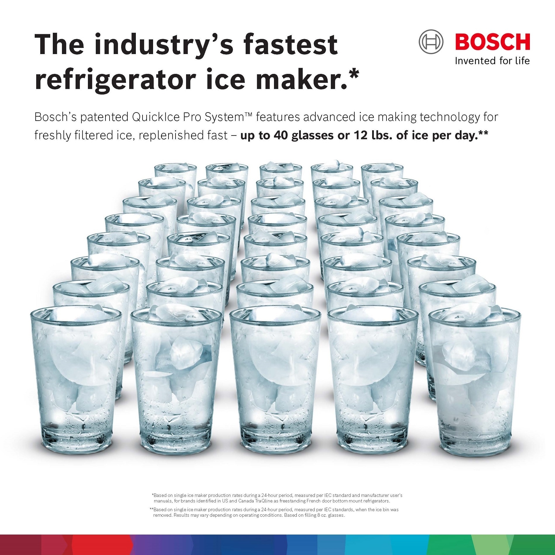 Refrigerador francés Bosch de la Serie 500 de 26 pies cúbicos de profundidad estándar con 3 puertas y compatible con tecnología inteligente, fabricador de hielo y dispensador de agua y hielo (acero inoxidable) certificado ENERGY STAR B36FD50SNS.