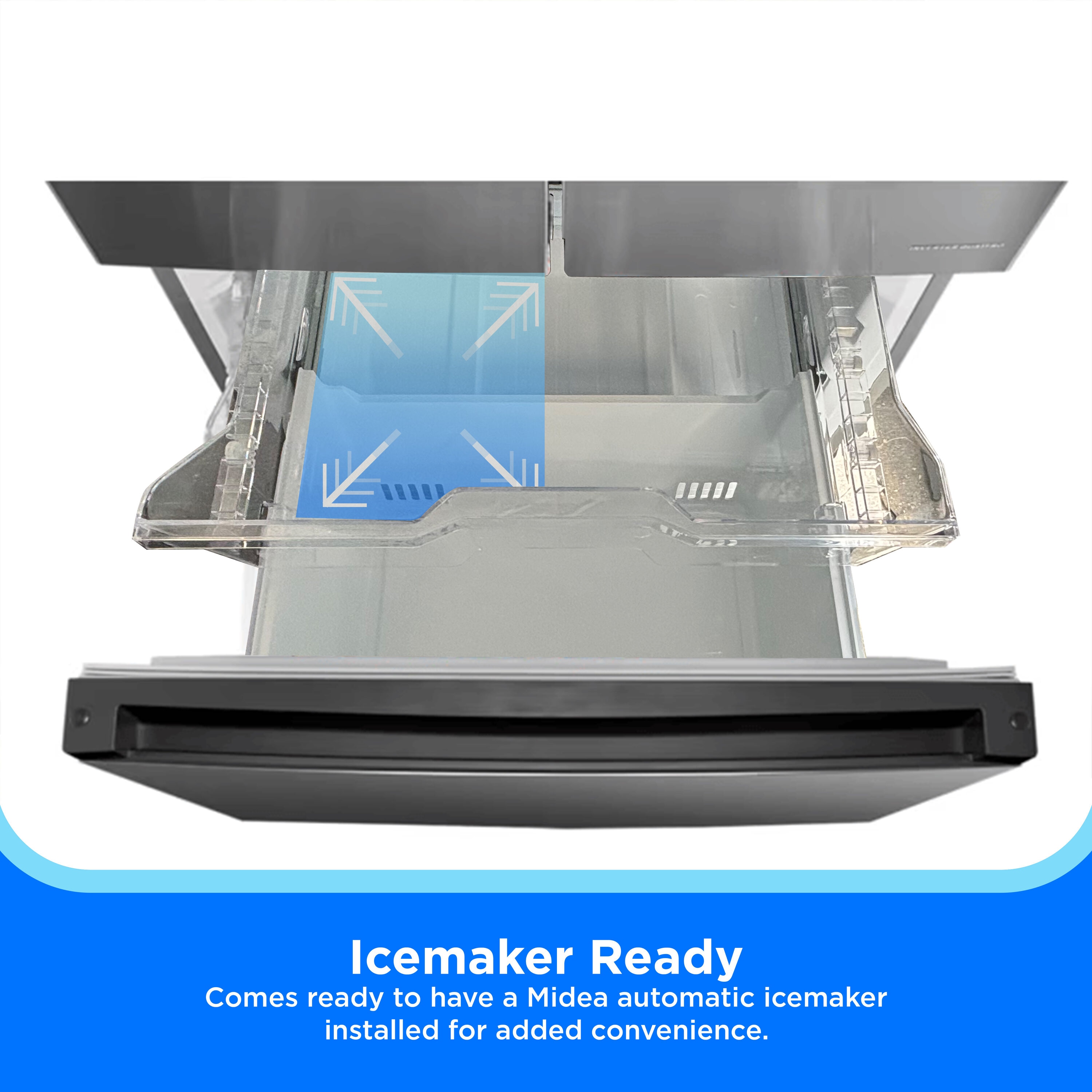 Refrigerador Francés de Puerta Triple de 18.4 pies cúbicos de Profundidad Estándar de Acero Inoxidable con Certificación ENERGY STAR MRF18B4AST