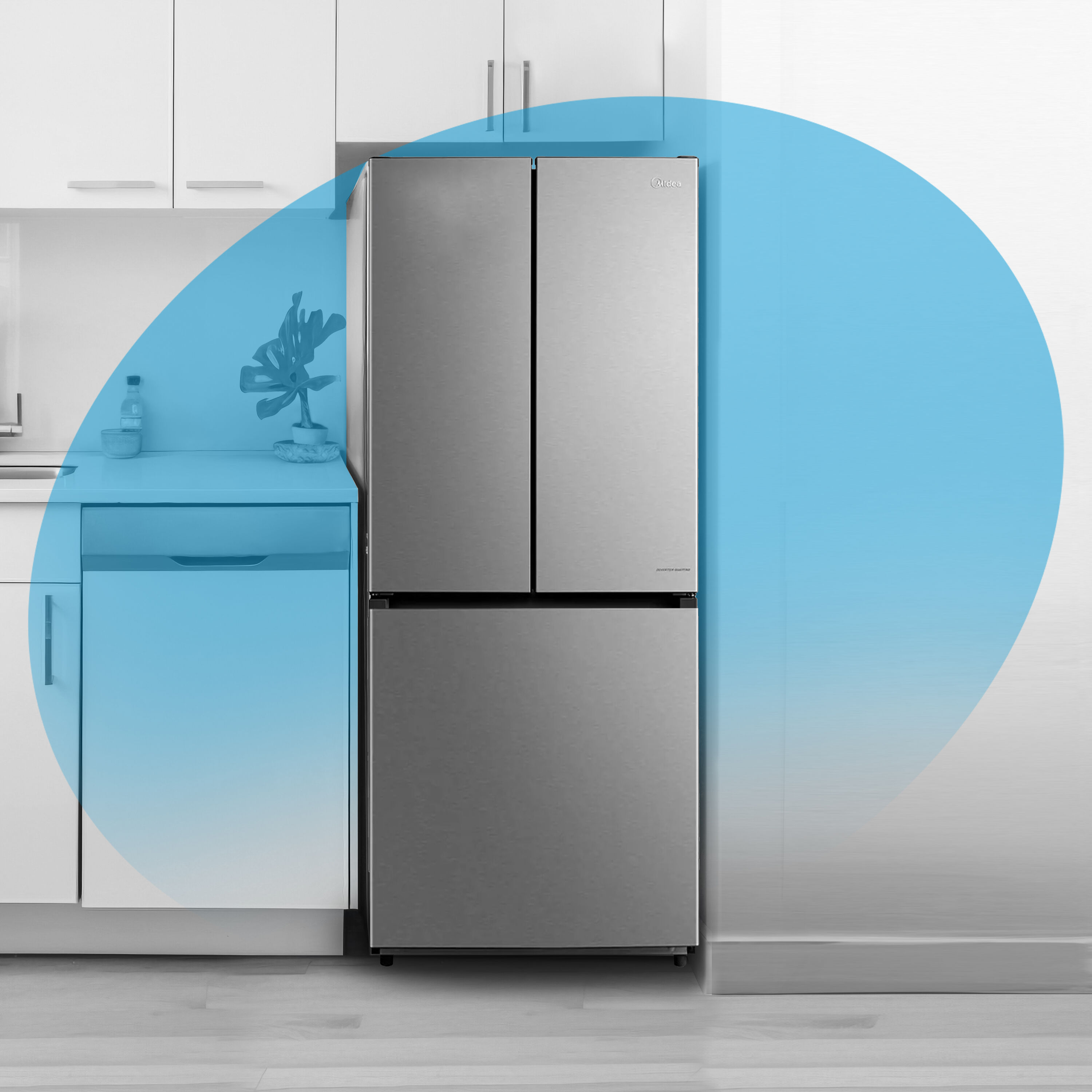 Refrigerador Francés de Puerta Triple de 18.4 pies cúbicos de Profundidad Estándar de Acero Inoxidable con Certificación ENERGY STAR MRF18B4AST