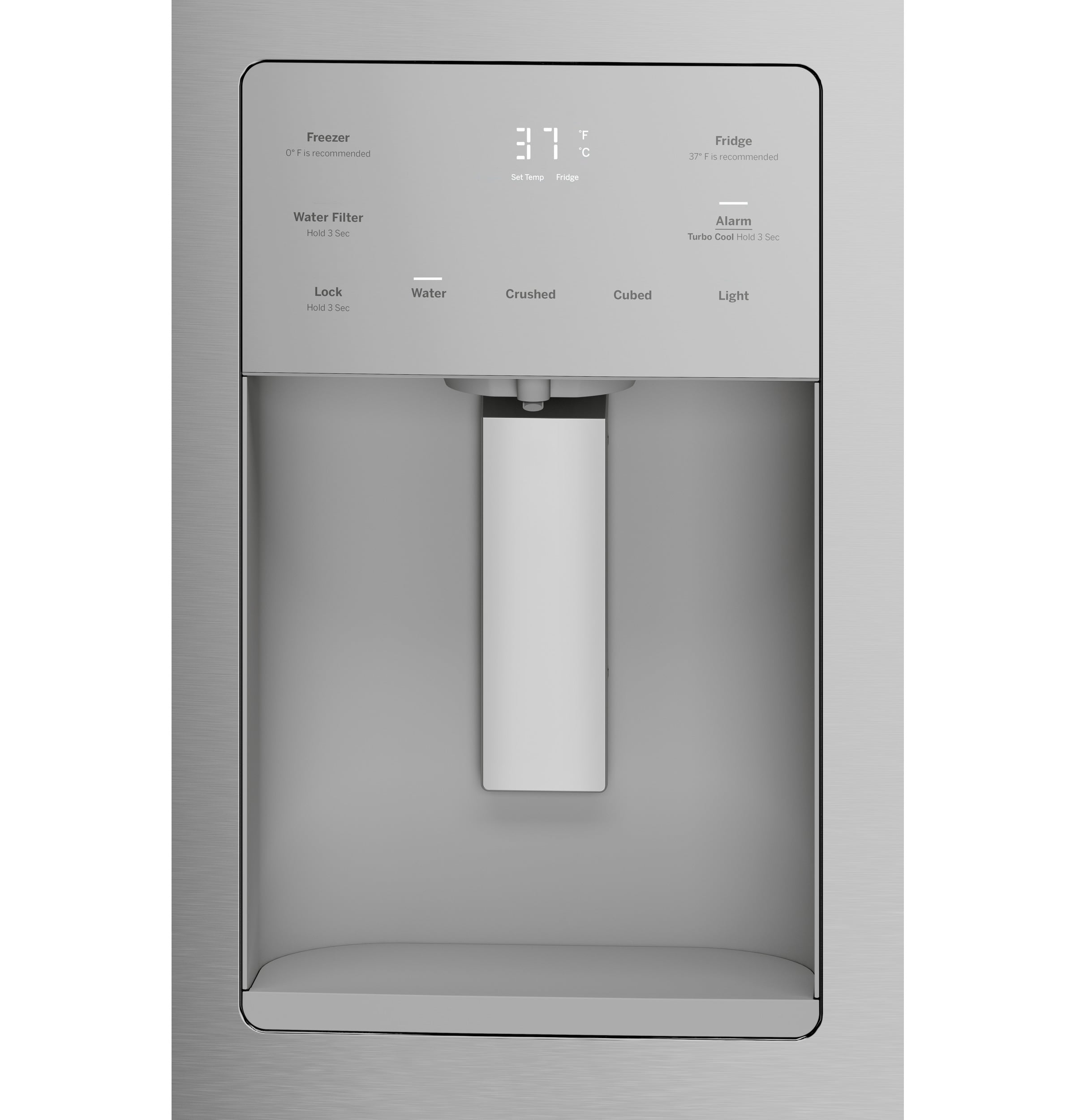 Refrigerador de puertas francesas de 25.6 pies cúbicos con fabricador de hielo, dispensador de agua y hielo (Acero inoxidable resistente a huellas dactilares) ENERGY STAR