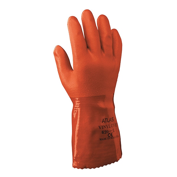 Showa VF, Guantes de protección química de PVC, Talla: Extra Grande, Modelo: 35T602, Paquete de 10 - 620XL-10-V