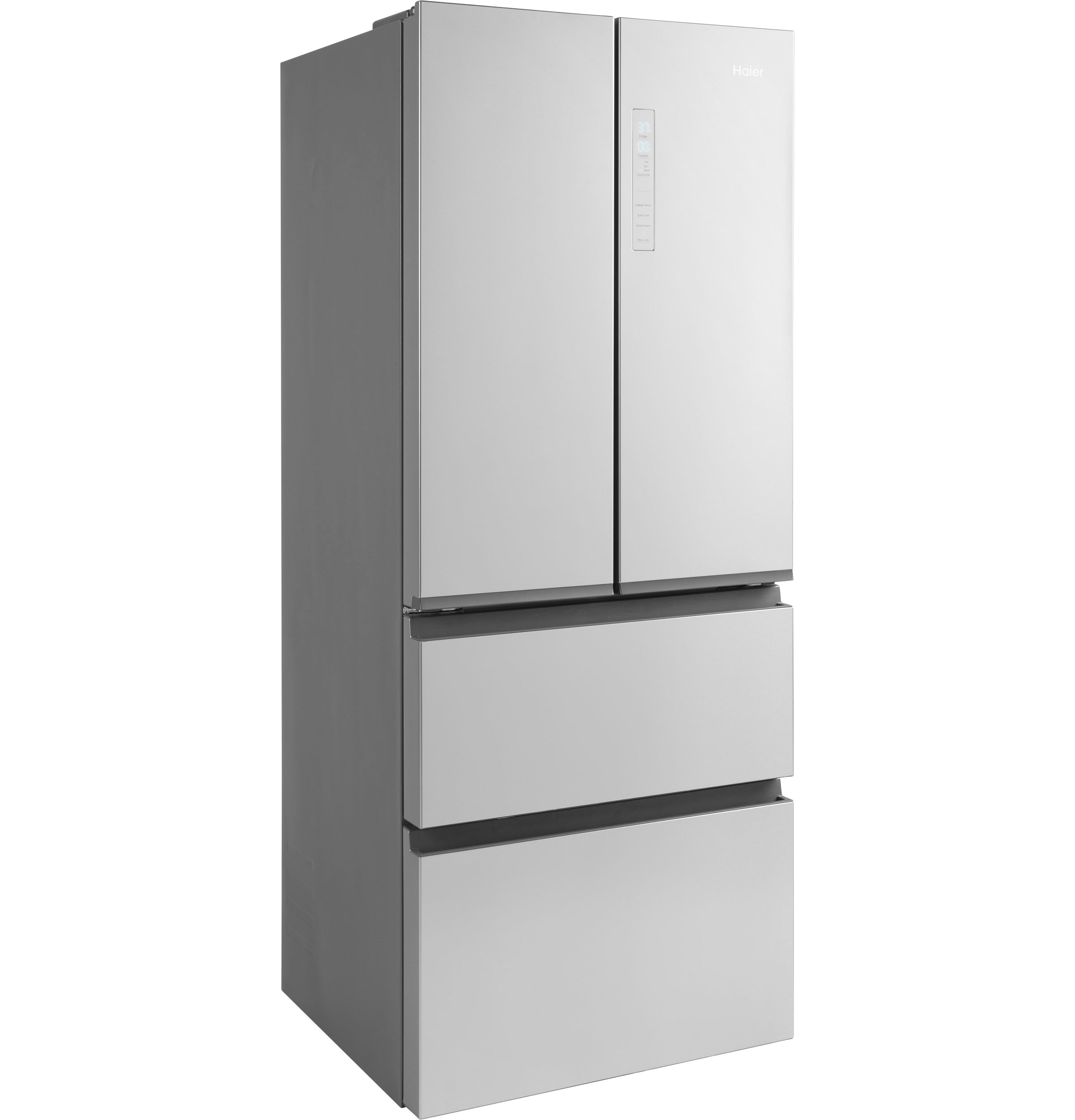 Refrigerador de puertas francesas de 4 puertas Haier Counter-Depth de 14.5 pies cúbicos opcional (se vende por separado) (Acero inoxidable) QJS15HYRFS