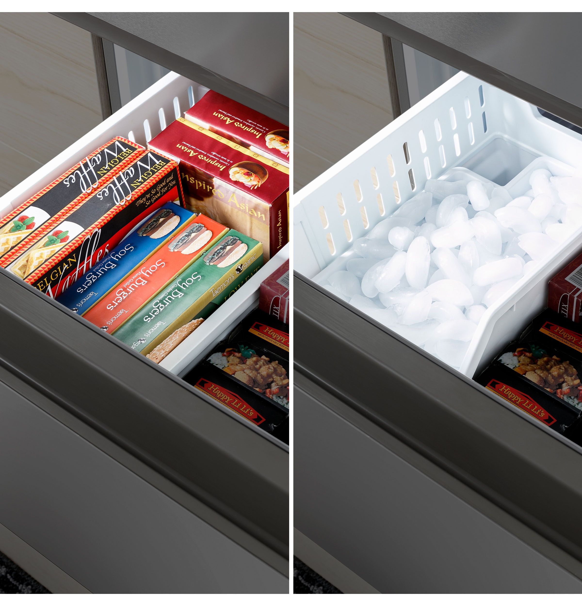 Refrigerador de puertas francesas de 4 puertas Haier Counter-Depth de 14.5 pies cúbicos opcional (se vende por separado) (Acero inoxidable) QJS15HYRFS