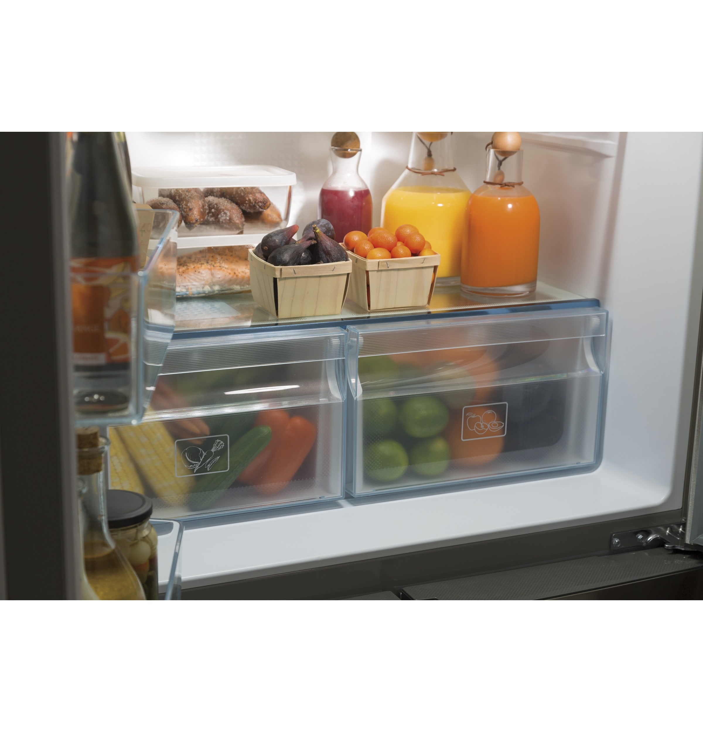 Refrigerador de puertas francesas de 4 puertas Haier Counter-Depth de 14.5 pies cúbicos opcional (se vende por separado) (Acero inoxidable) QJS15HYRFS