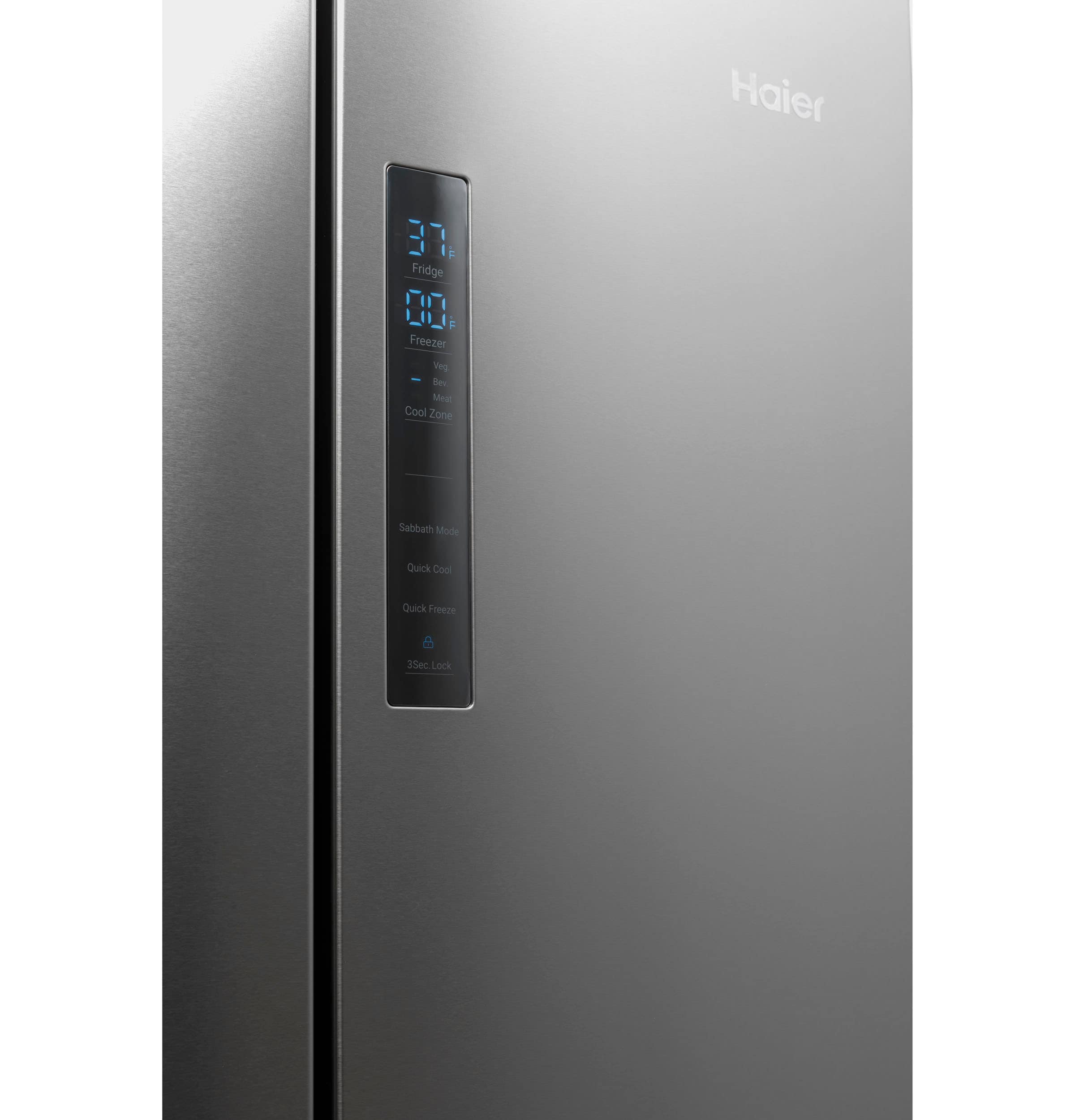 Refrigerador de puertas francesas de 4 puertas Haier Counter-Depth de 14.5 pies cúbicos opcional (se vende por separado) (Acero inoxidable) QJS15HYRFS