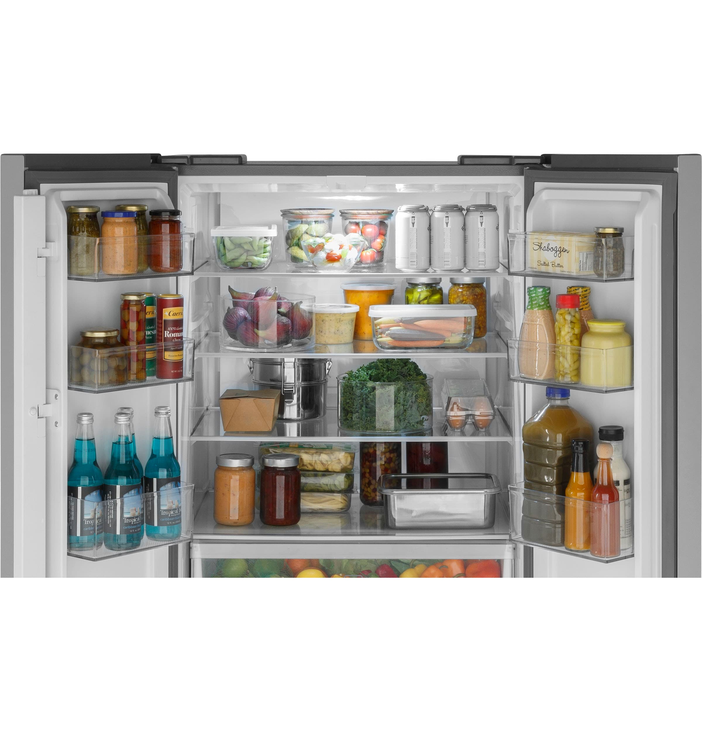 Refrigerador de puertas francesas de 4 puertas Haier Counter-Depth de 14.5 pies cúbicos opcional (se vende por separado) (Acero inoxidable) QJS15HYRFS