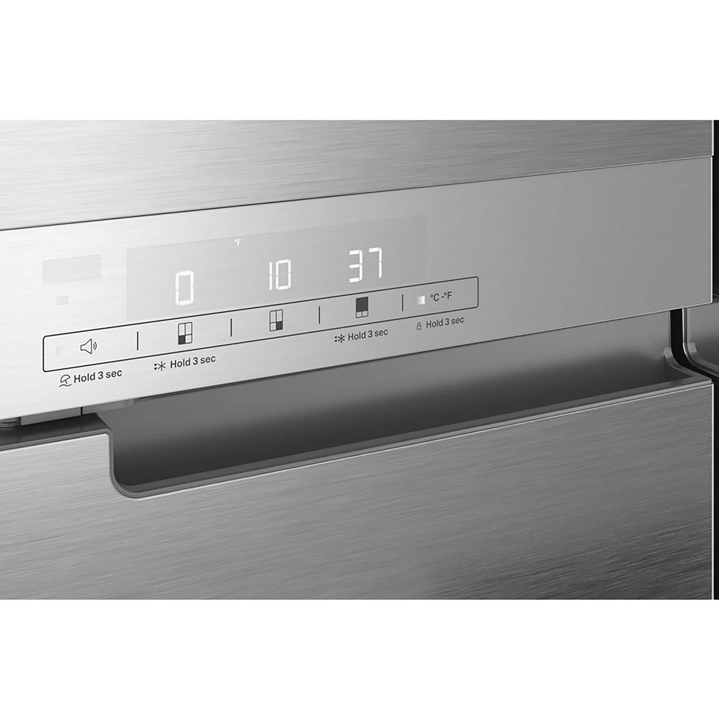 Refrigerador francés de 4 puertas con fabricador de hielo KitchenAid Counter-Depth de 19.4 pies cúbicos (Acero metálico resistente a manchas) certificado ENERGY STAR KRQC506MPS