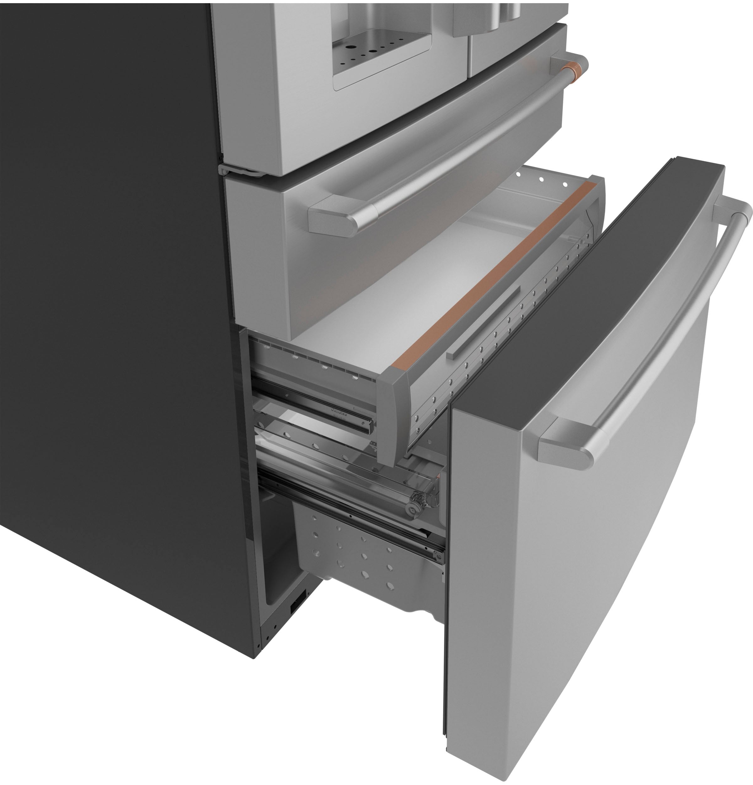 Refrigerador francés de puertas inteligente con fabricador de hielo y dispensador de agua y hielo - Acero inoxidable, 22.3 pies cúbicos, certificado ENERGY STAR