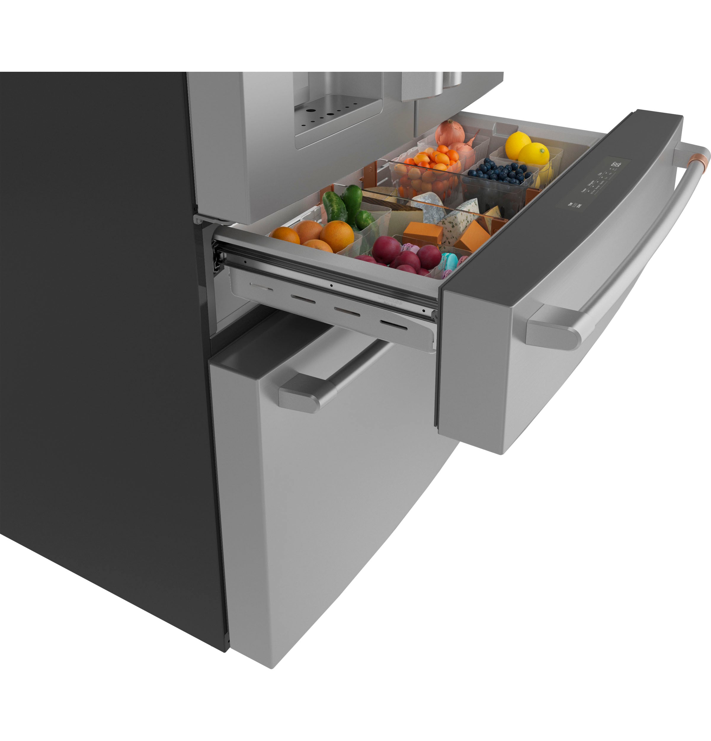 Refrigerador francés de puertas inteligente con fabricador de hielo y dispensador de agua y hielo - Acero inoxidable, 22.3 pies cúbicos, certificado ENERGY STAR