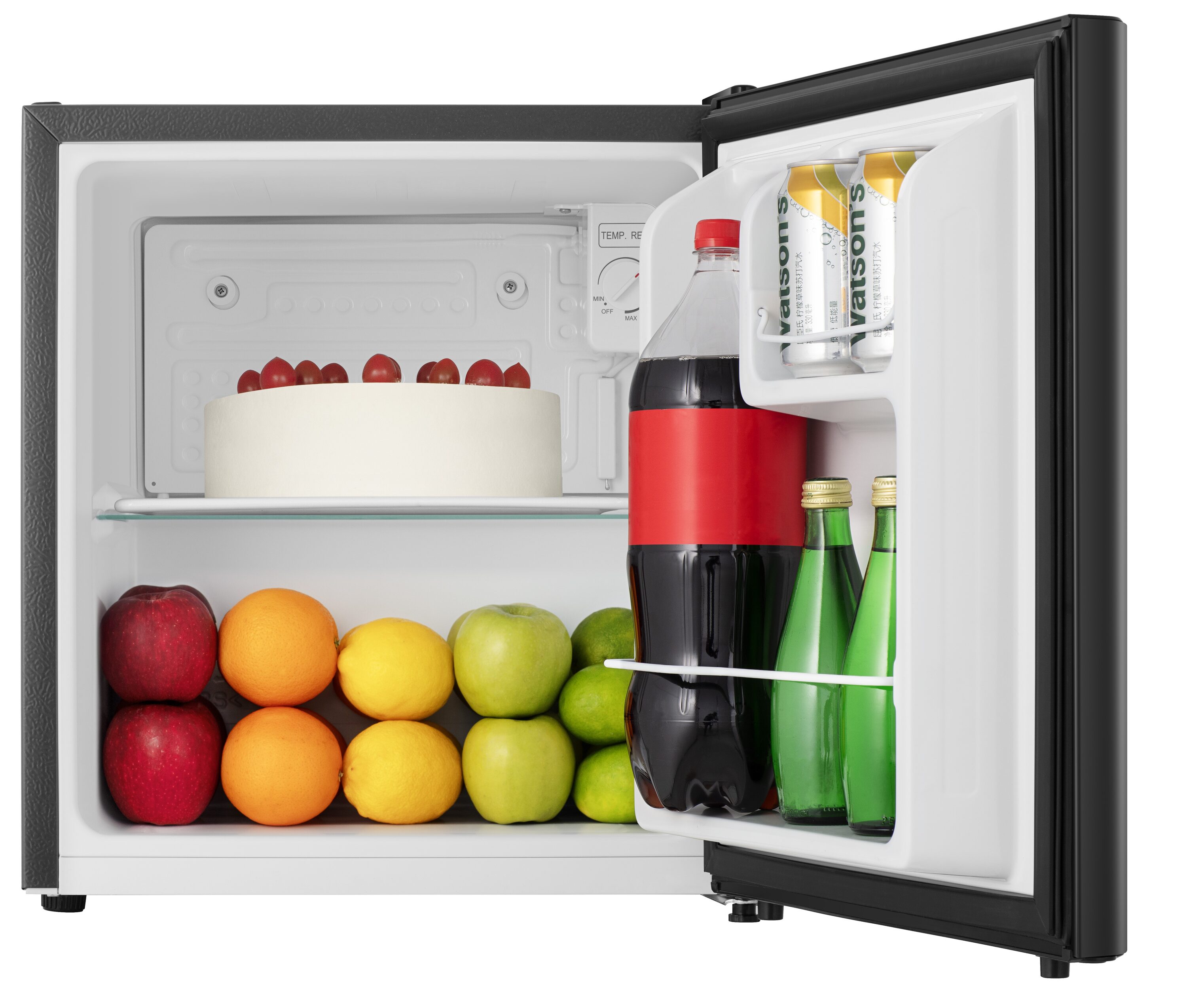 Refrigerador pequeño de Hisense de 1.6 pies cúbicos (Negro) Ahorro de energía ENERGY STAR HRC016ABE