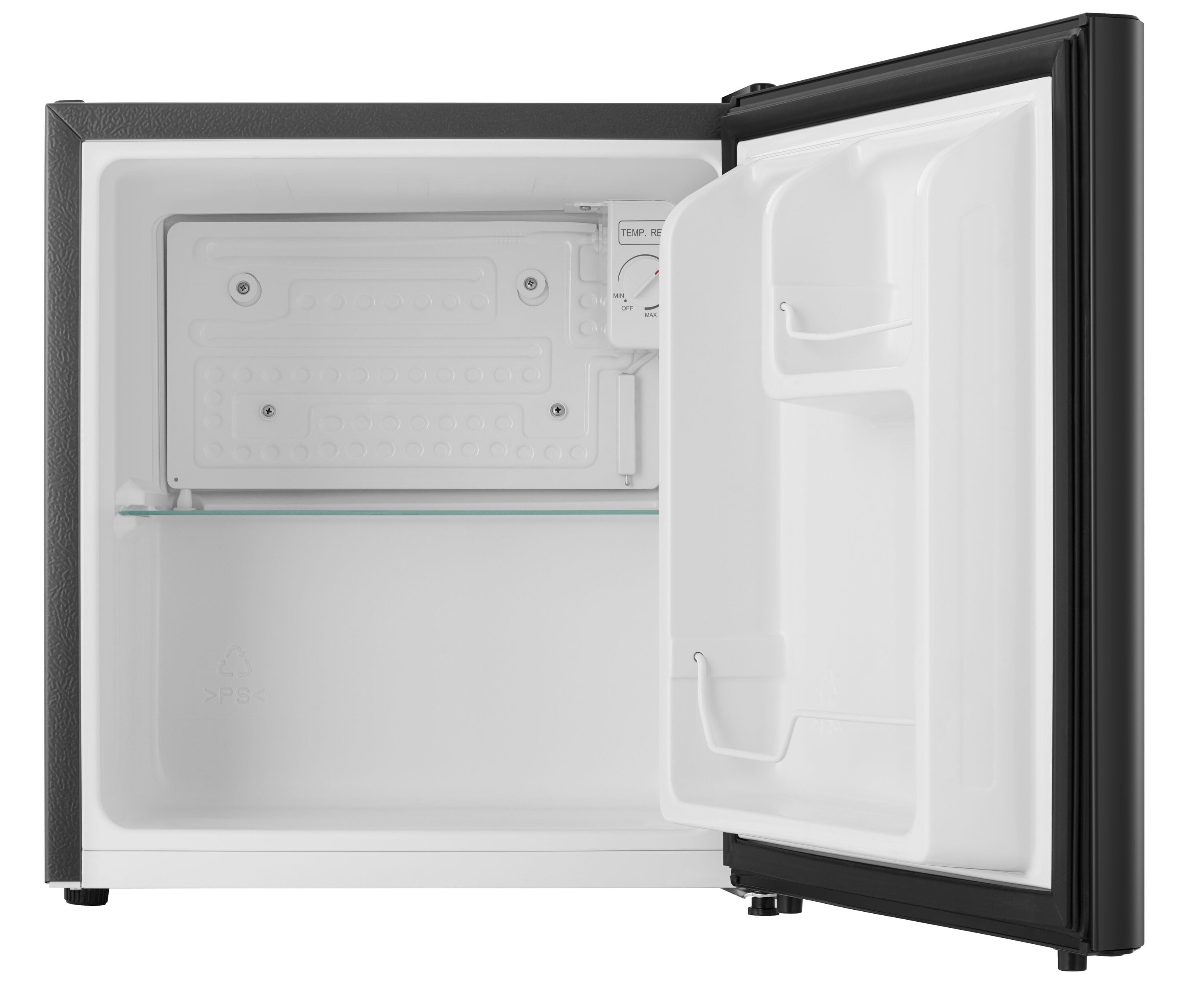 Refrigerador pequeño de Hisense de 1.6 pies cúbicos (Negro) Ahorro de energía ENERGY STAR HRC016ABE