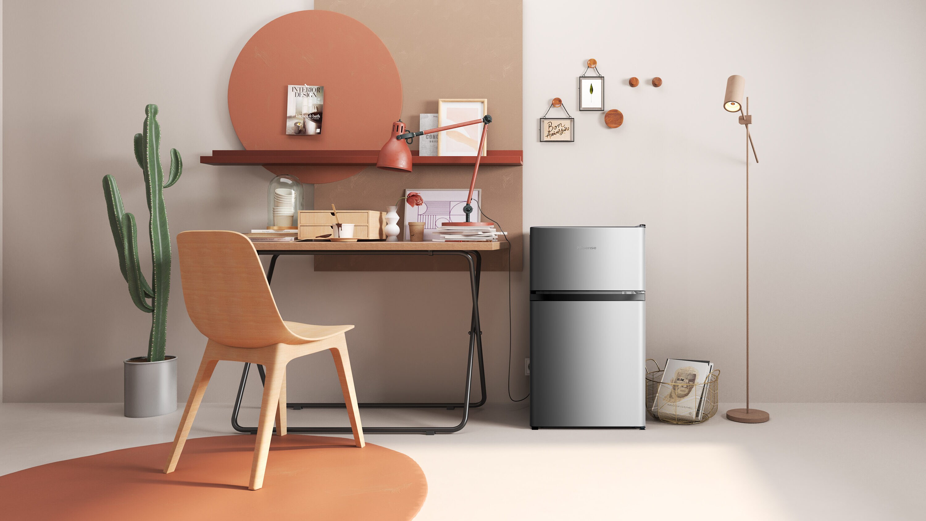 Refrigerador de 3.1 pies cúbicos con congelador (plateado) ENERGY STAR Hisense HRT031AVE