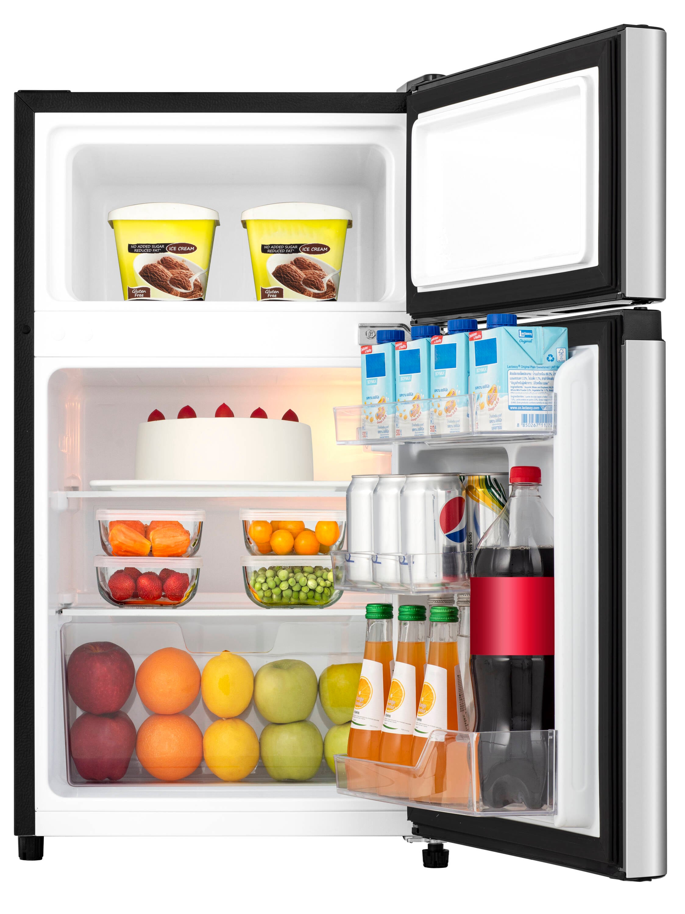 Refrigerador de 3.1 pies cúbicos con congelador (plateado) ENERGY STAR Hisense HRT031AVE